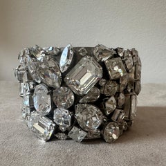 Pulsera Retro Italiana De Strass Y Metal Plateado Del Siglo XXI By Dsquared2