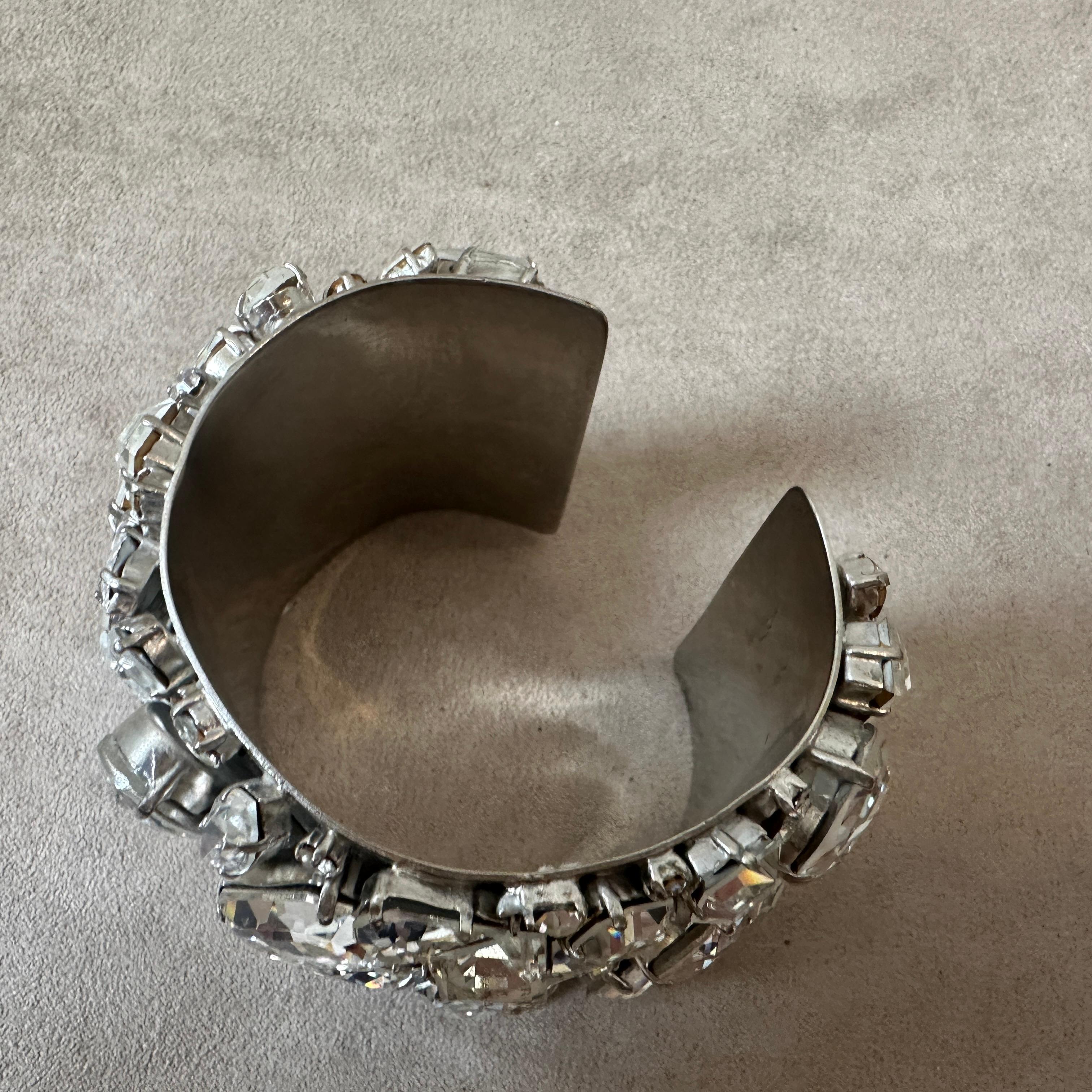 A Strass and Silvered Metal Italian Retro Bracelet By Dsquared2 For Sale 5