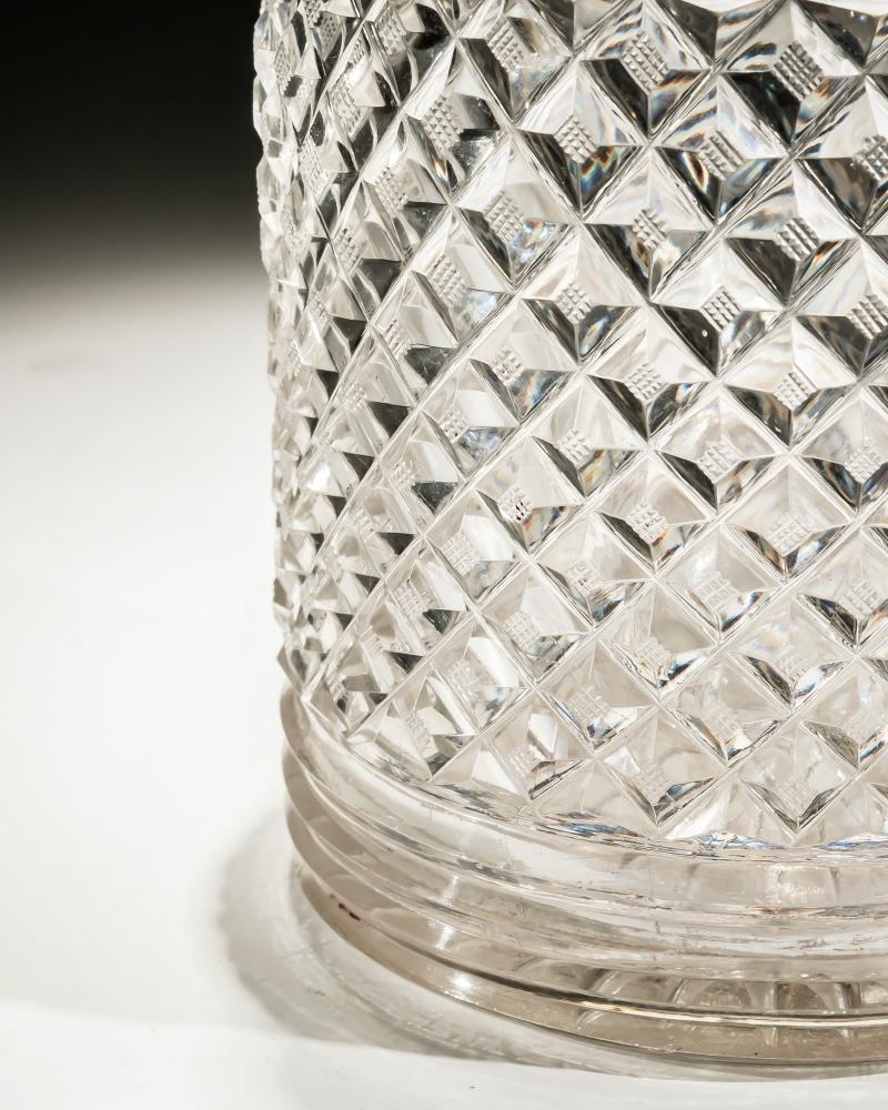 Mid-19th Century Strawberry Diamond & Step Cut Regency Claret Jug For Sale
