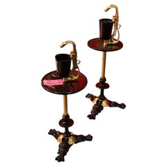 A striking and unusual pair of early 20th century Alfred Dunhill dragon-form smo
