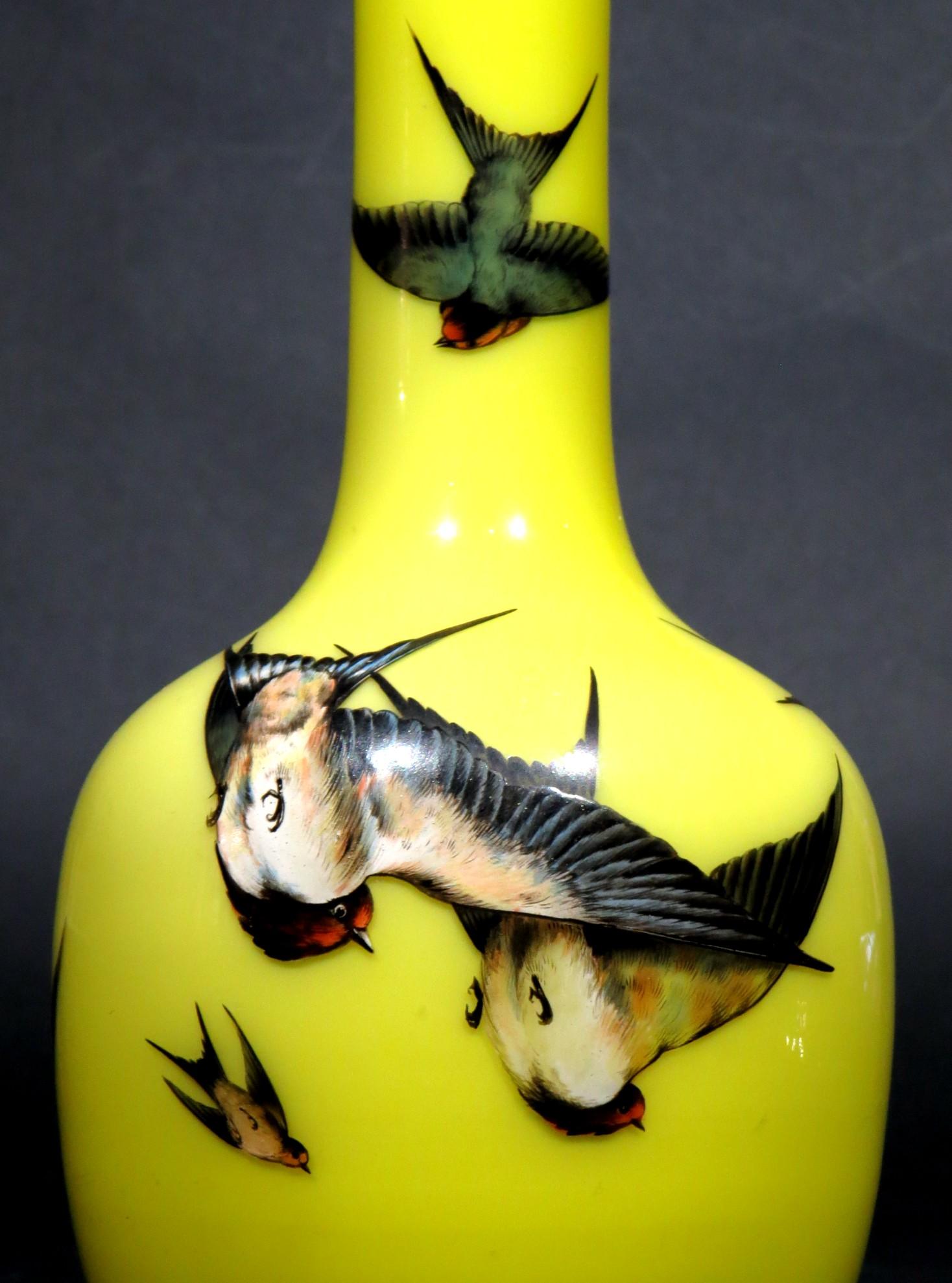 American A Striking Early 20th Century Mount Washington Cased Glass Bottle Vase For Sale