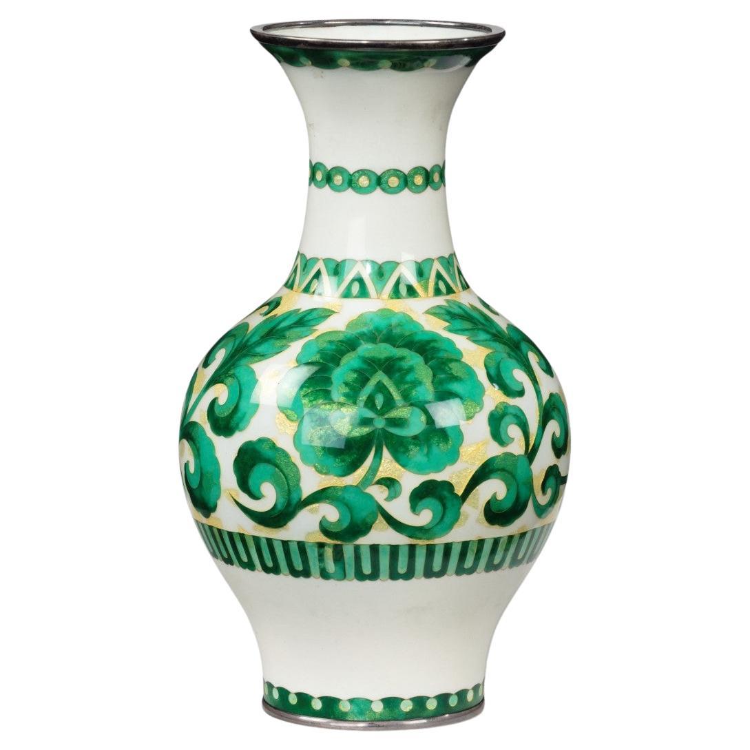 Auffällige Cloisonné-Emaille-Vase von Ota Hiroaki