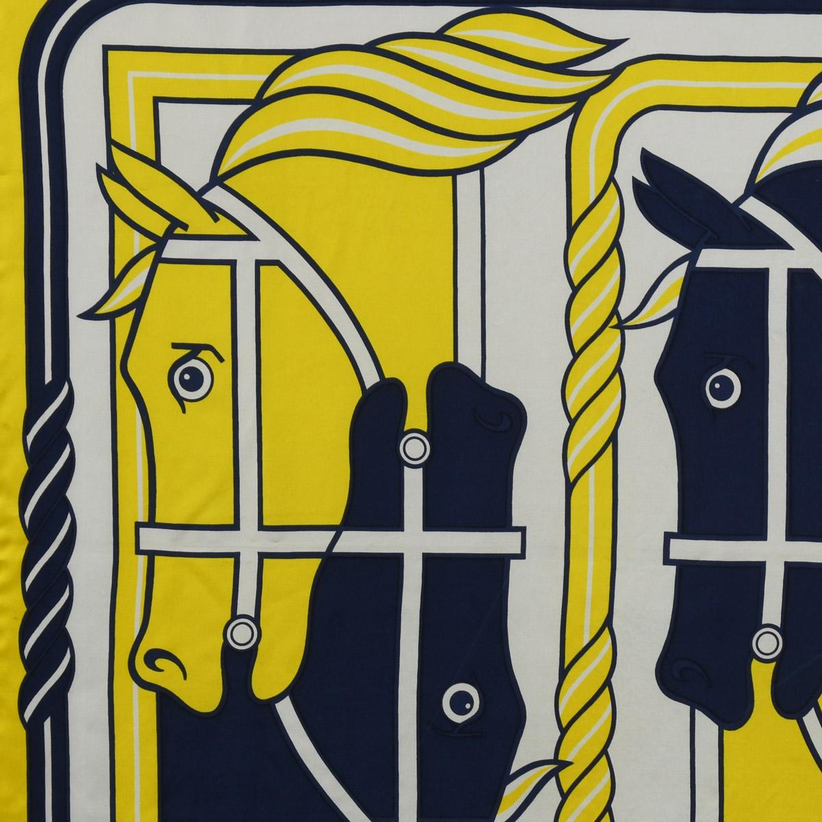 20th Century A striking framed Hermès 90 ‘Quadrige’ silk square by Pierre Peron, circa 1973 For Sale