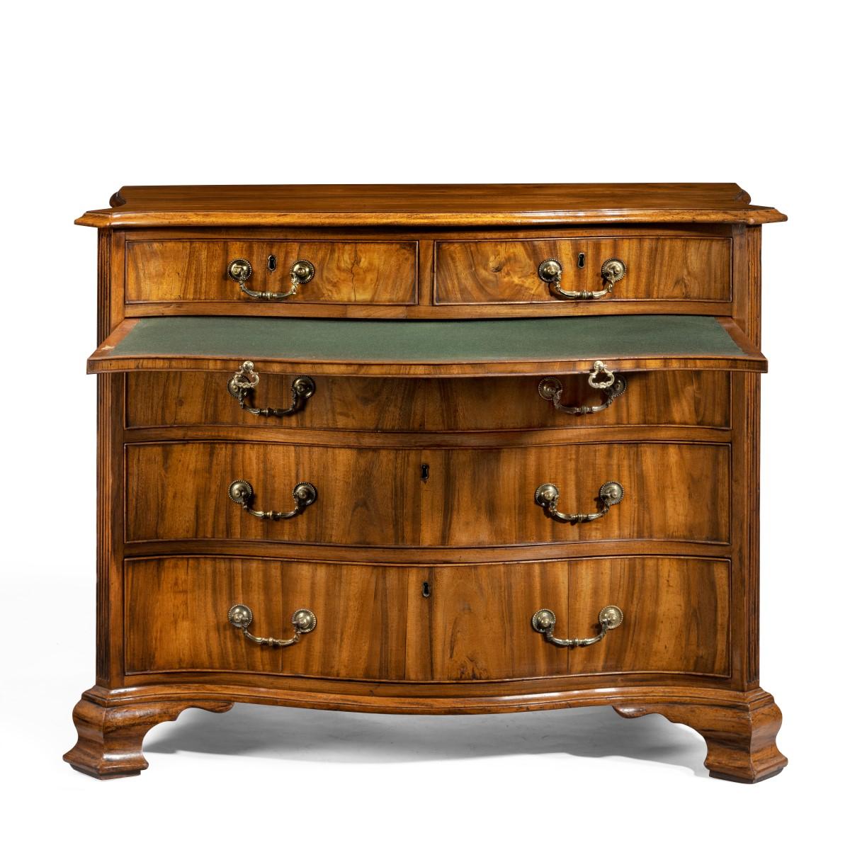 Late 18th Century Striking George III Serpentine Chest of Drawers