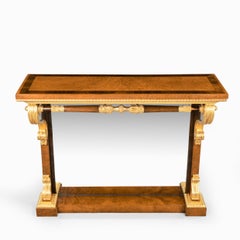 Striking George IV Amboyna, Rosewood and Gilt Console Table