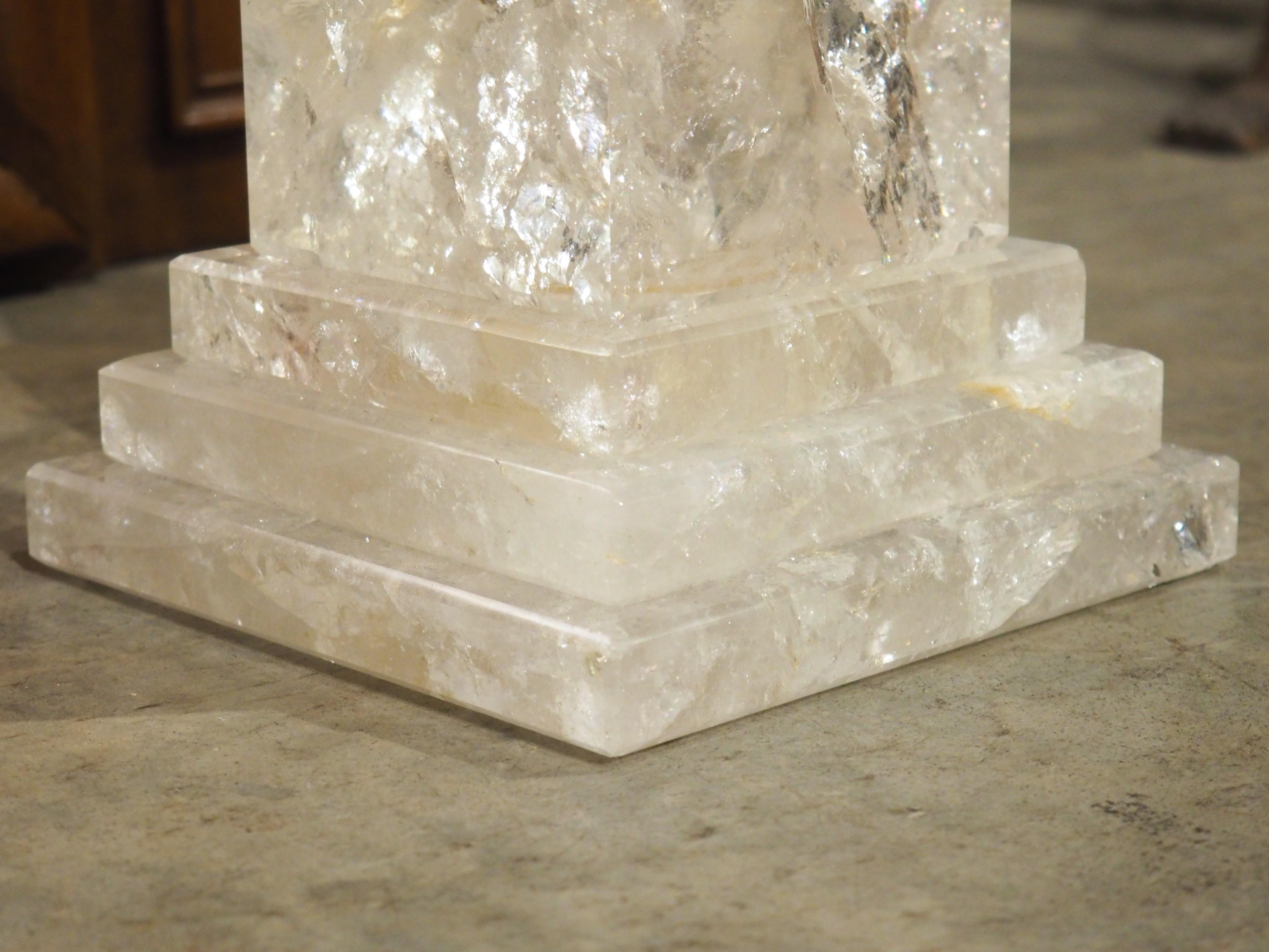 Paire d'obélisques en cristal de roche, 20e siècle en vente 4