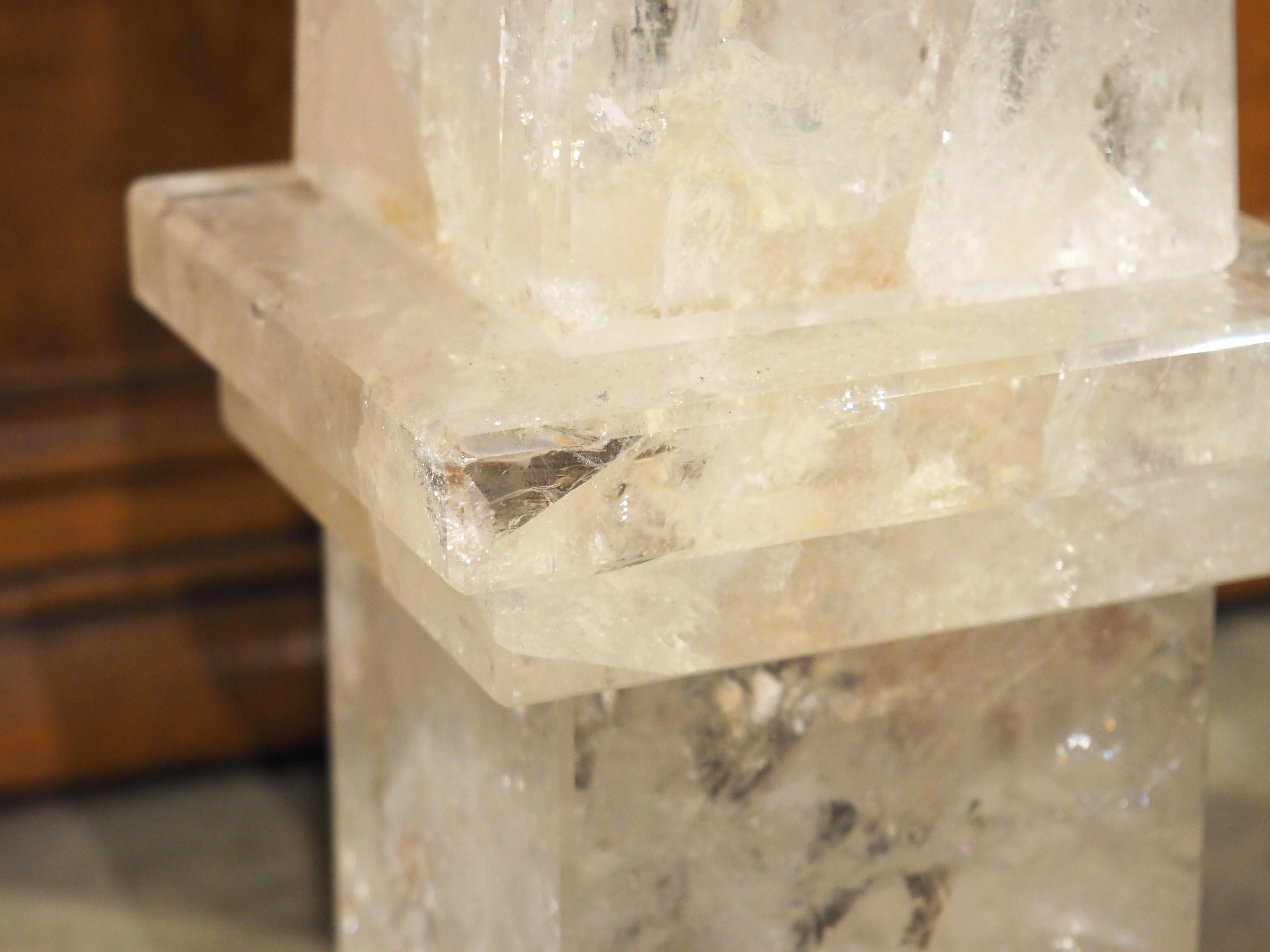 Paire d'obélisques en cristal de roche, 20e siècle en vente 6
