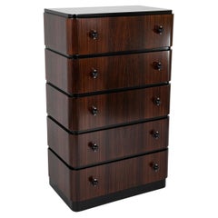 A Striking Pair of Indian Rosewood Chests of Drawers by Donald Deskey
