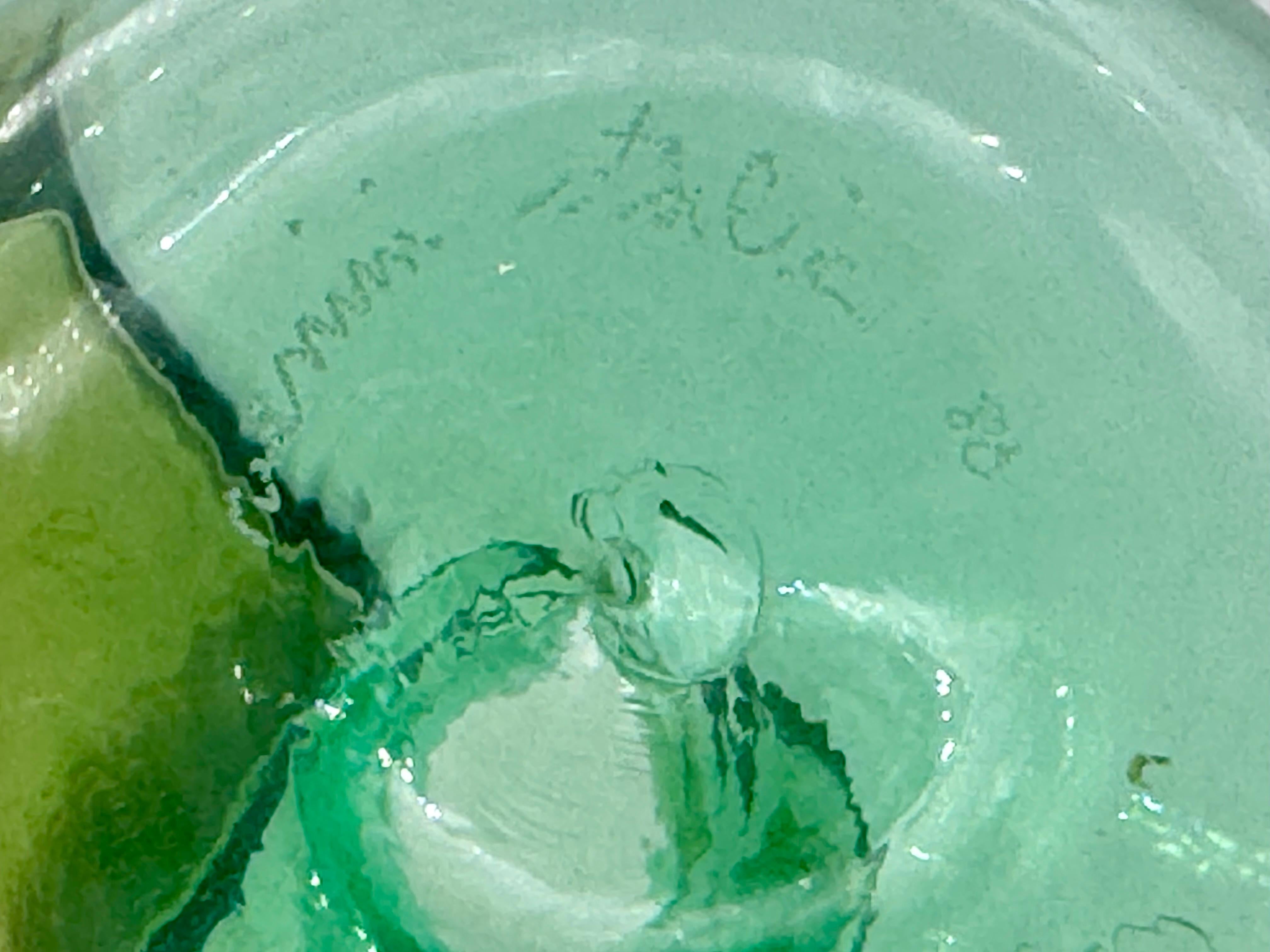 Llamativo juego de cuatro jarrones Venini de cristal de Murano, firmados y fechados en 1980 en venta 4