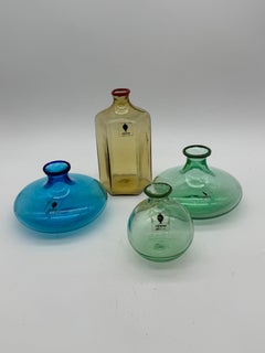 A Striking Set of Four Venini Murano Glass Vases, Signed and Dated from the 1980