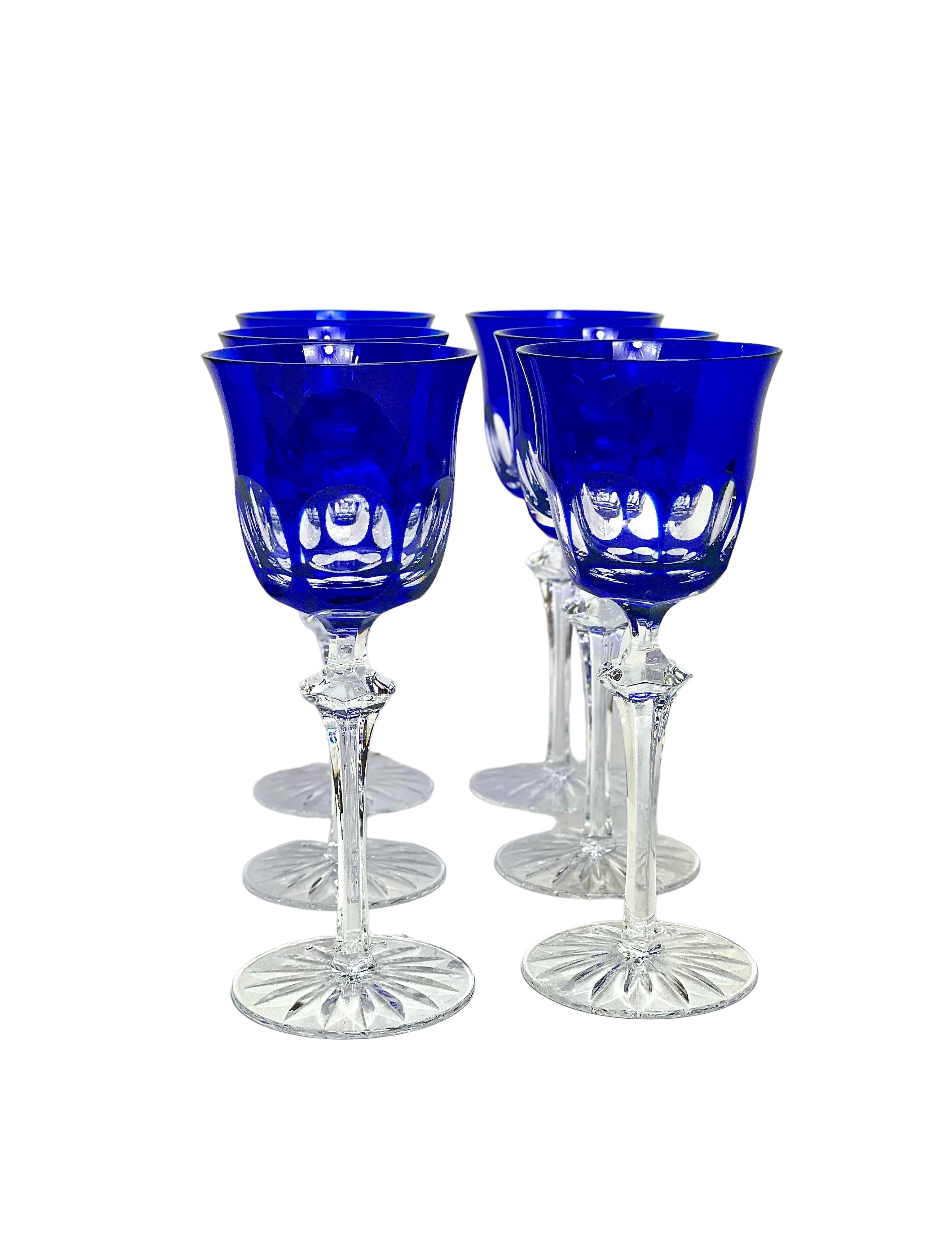blue crystal glasses