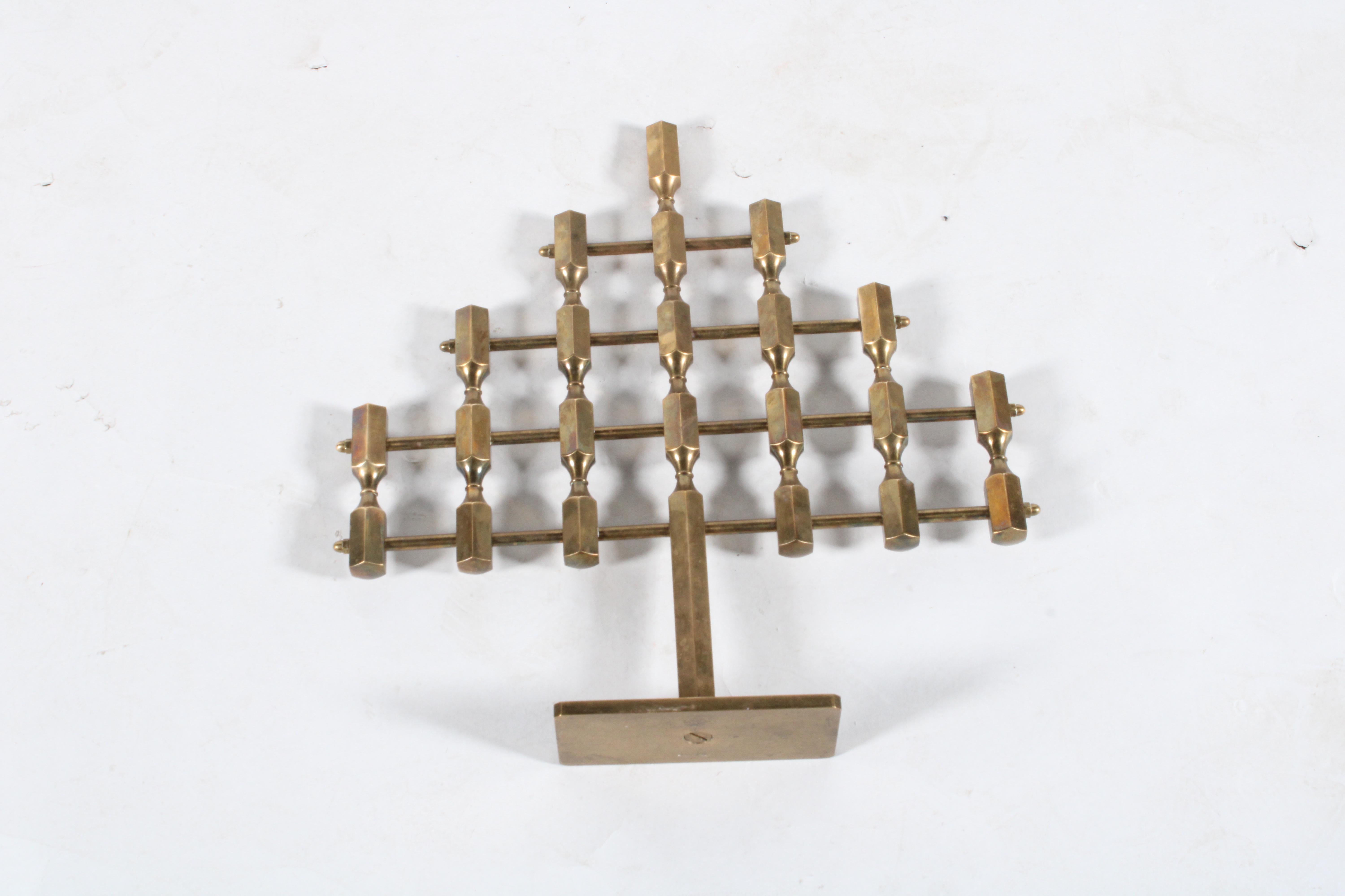 A Striking Solid Brass Candelabra By Gusum Metallslojden Sweden * Free Delivery 3