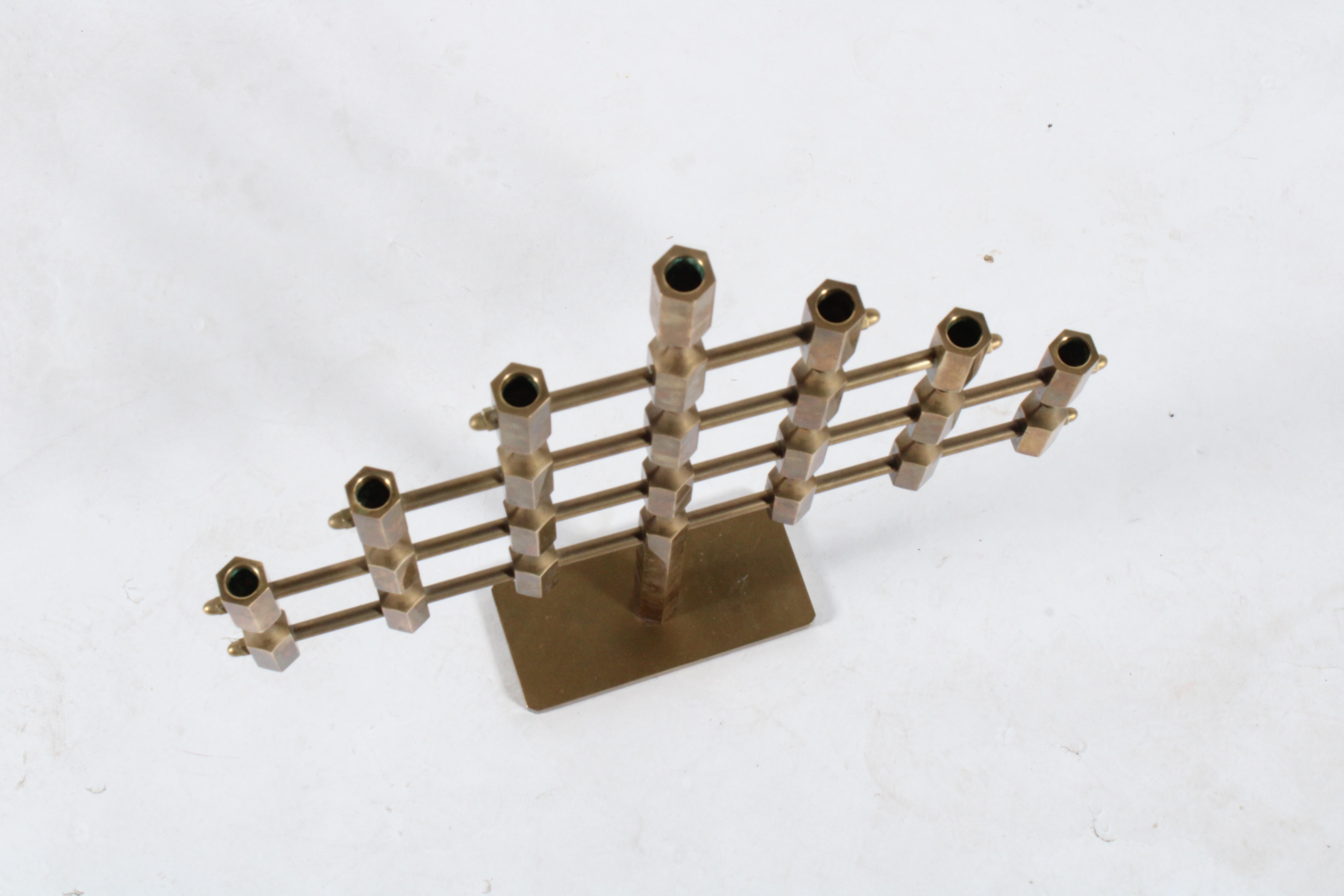Hand-Crafted A Striking Solid Brass Candelabra By Gusum Metallslojden Sweden * Free Delivery