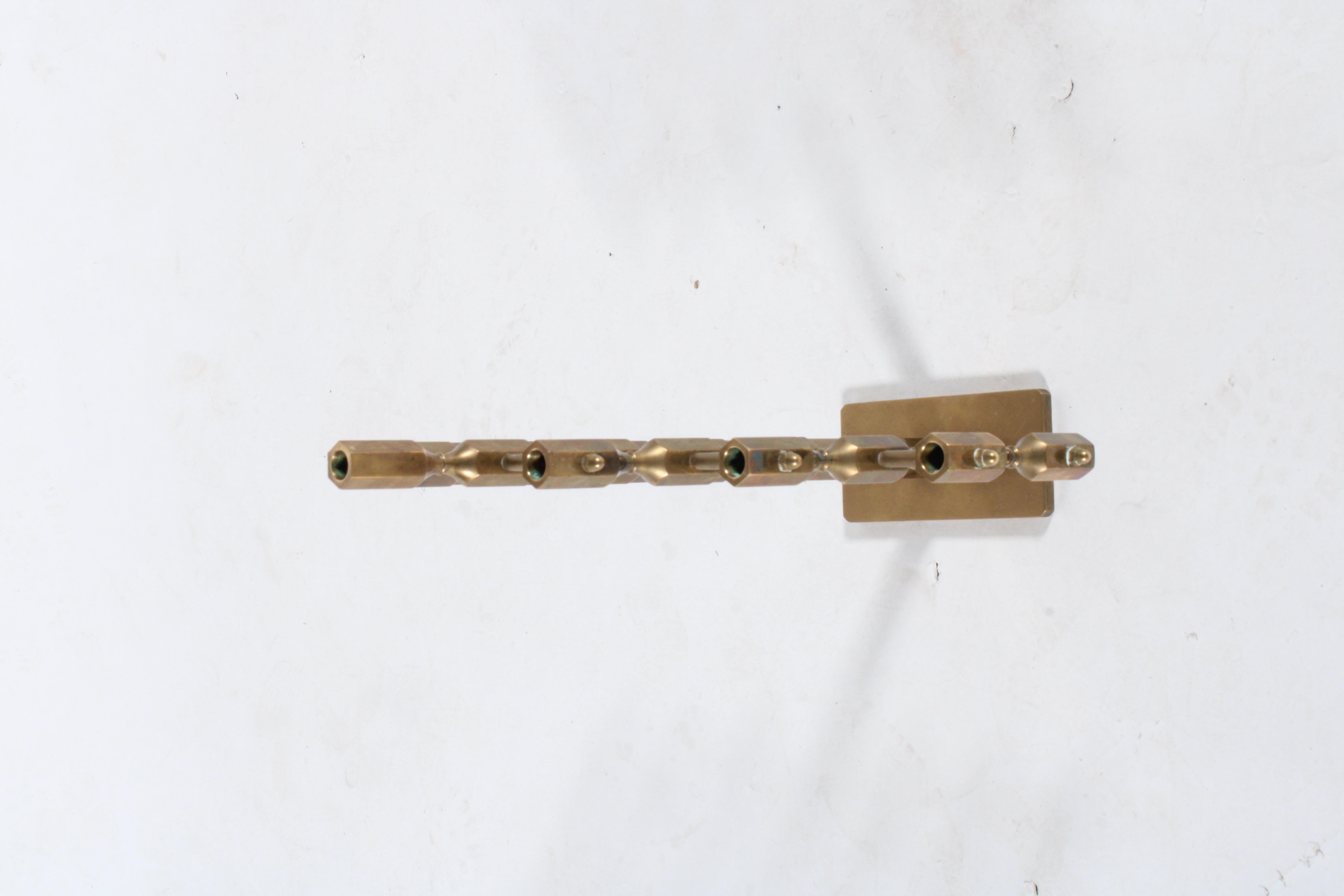 A Striking Solid Brass Candelabra By Gusum Metallslojden Sweden * Free Delivery In Good Condition In Portlaoise, IE