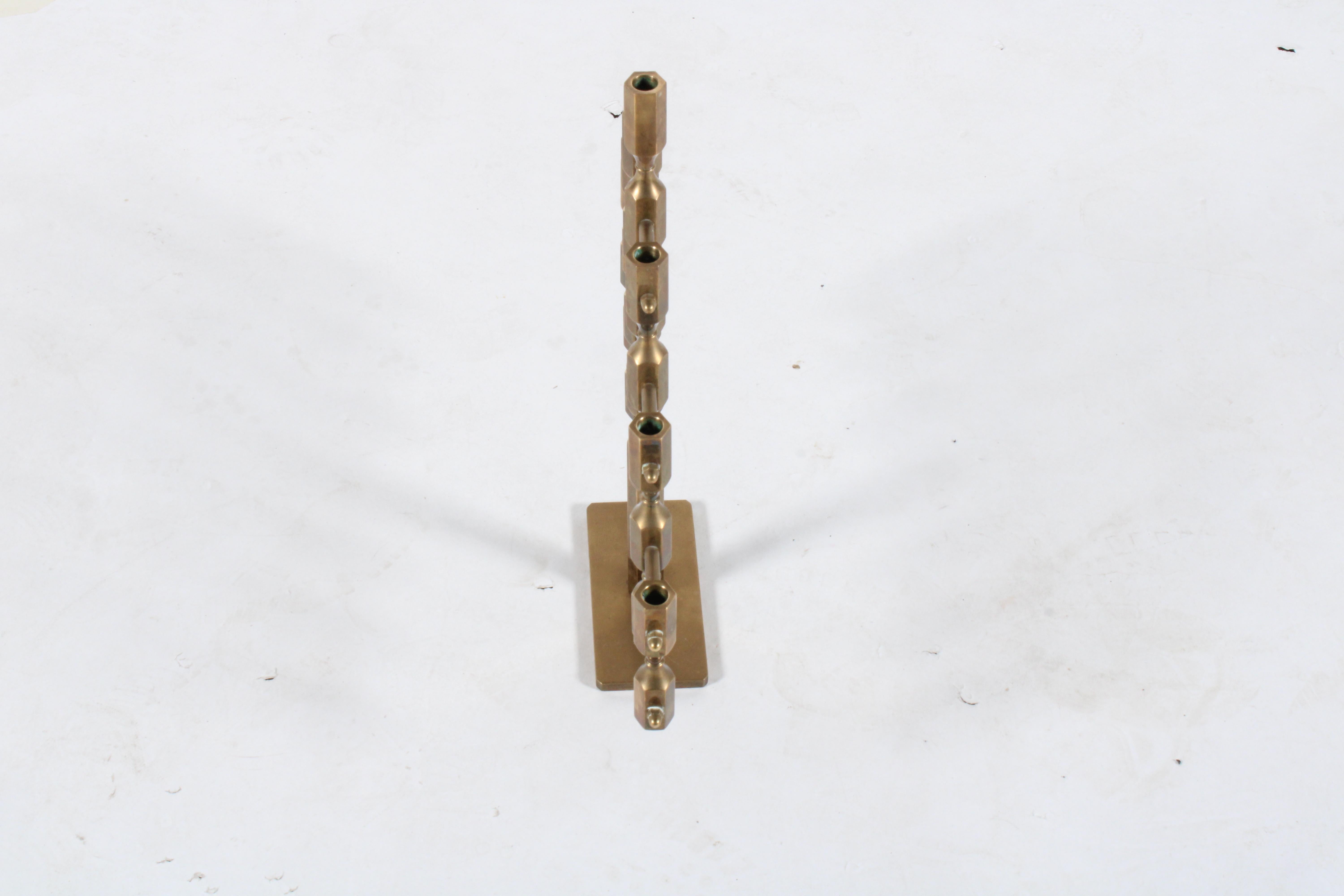 Late 20th Century A Striking Solid Brass Candelabra By Gusum Metallslojden Sweden * Free Delivery