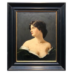 A Strikingly Beautiful Antique Portrait Of. Woman.