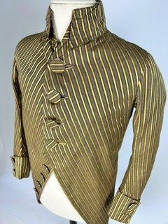 A striped Siamoise Frock Coat - French Revolution Period Circa 1790