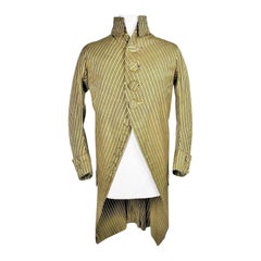 Antique A striped Siamoise Frock Coat - French Revolution Period Circa 1790