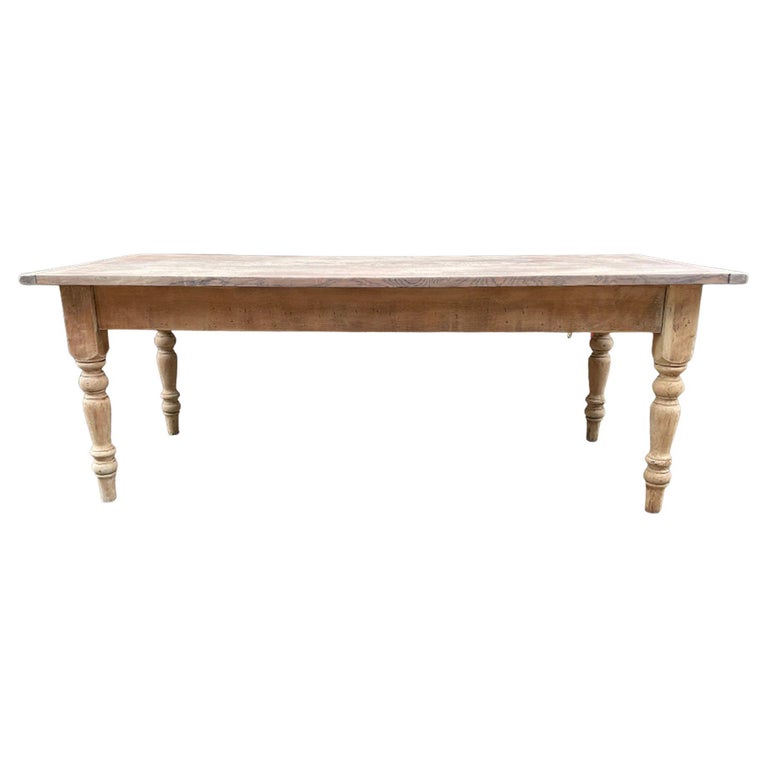 A Stripped Oak and Elm Farmhouse/dining Table at 1stDibs