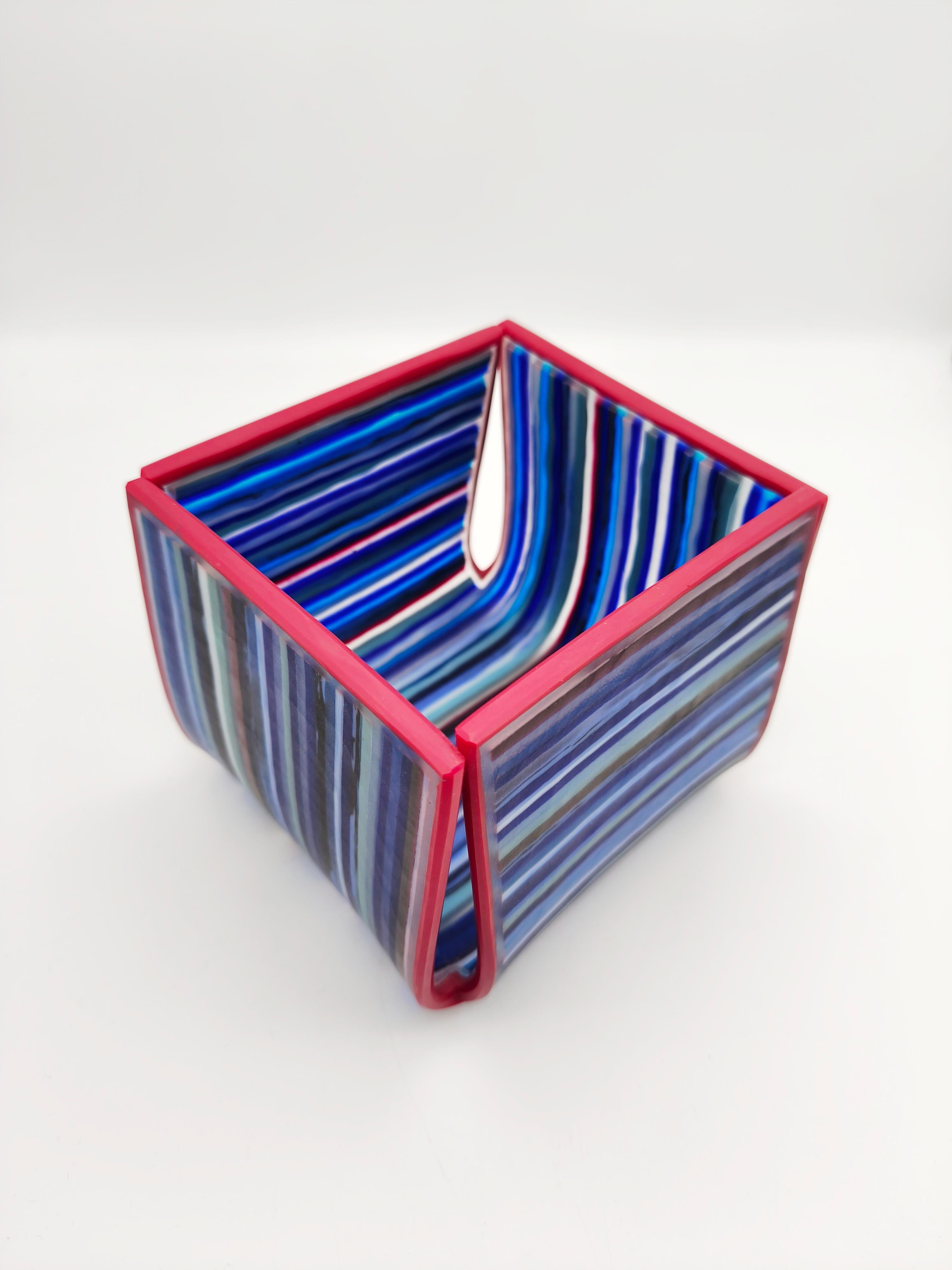 A lovely kiln-formed  and wheel cut mosaic glass object by Klaus Moje made in Canberra. Cf.: Dan Klein, 