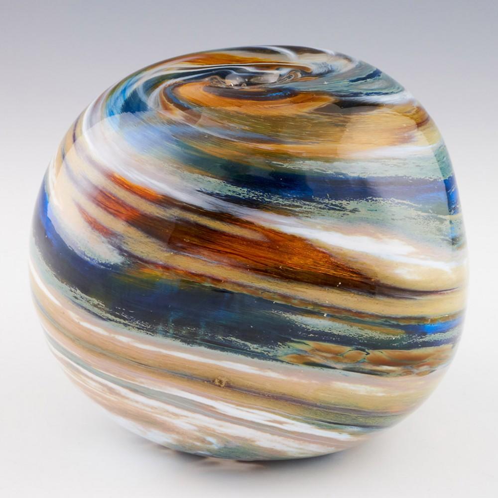 A Studio Glass Vase Storm Clouds By Siddy Langley By Siddy Langley In New Condition In Forest Row, East Sussex