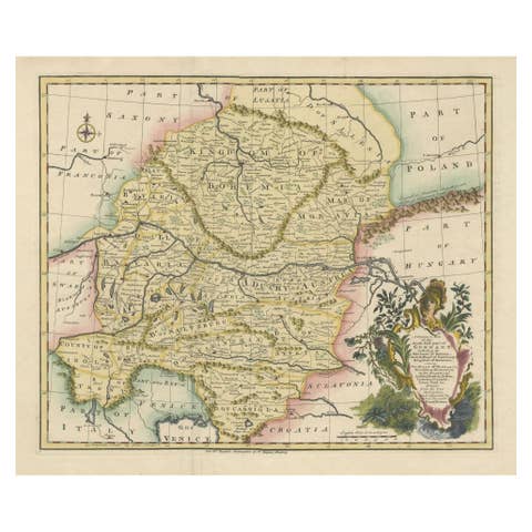 A Stunning 1744 Bowen Map: South East Germany & Queen of Hungary’s Dominions