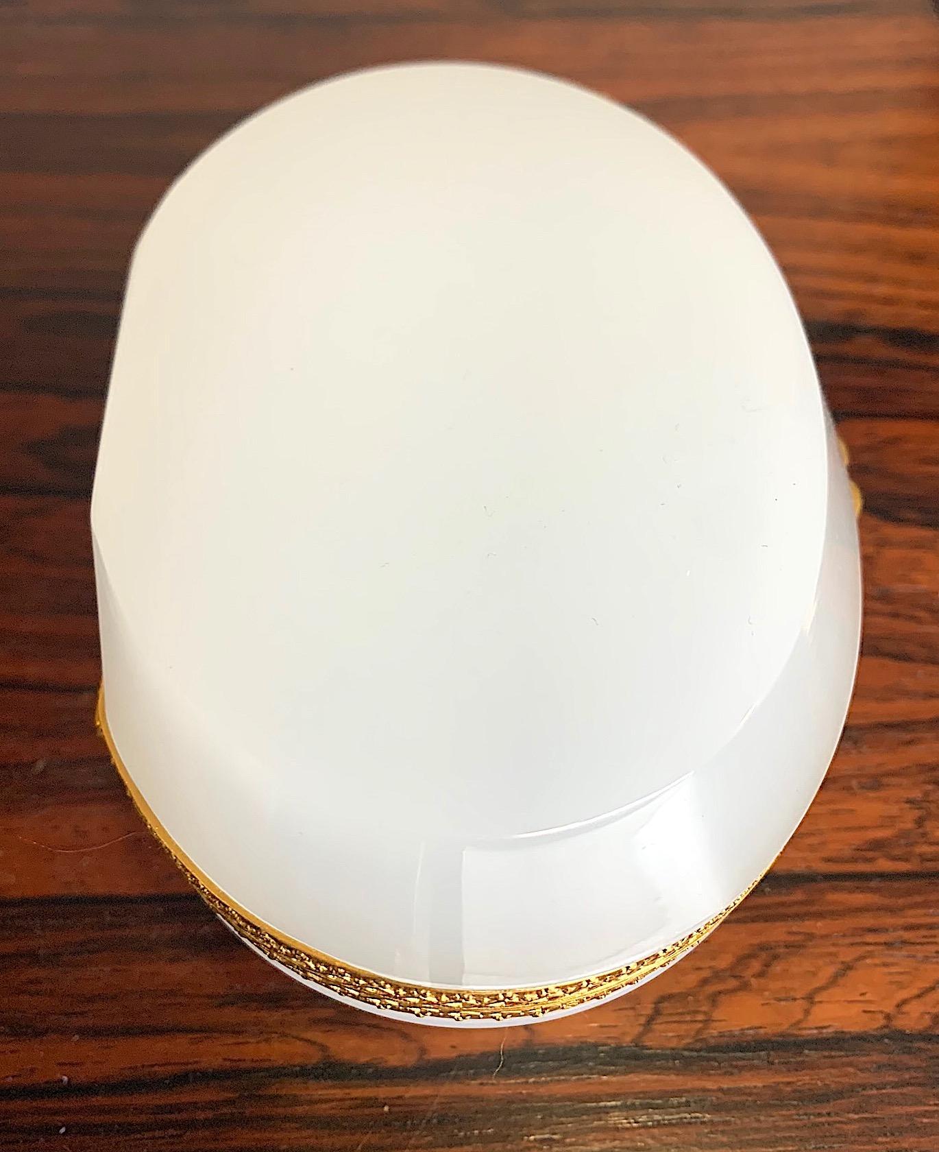 Atemberaubende Schmuckschatulle aus weißem Muranoglas mit Scharnier von Cendese Murano, Italien, 1950er Jahre im Angebot 2