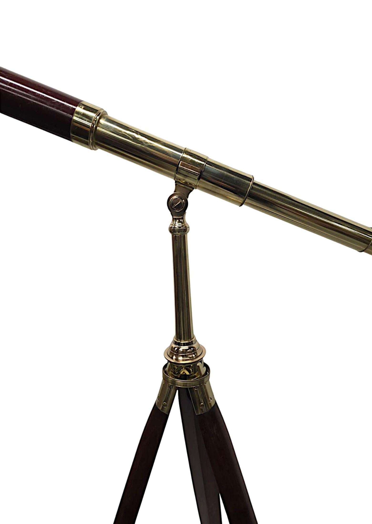 A Stunning 19th Century Brass Four Draw Telescope by Gardner of Glasgow en vente 1