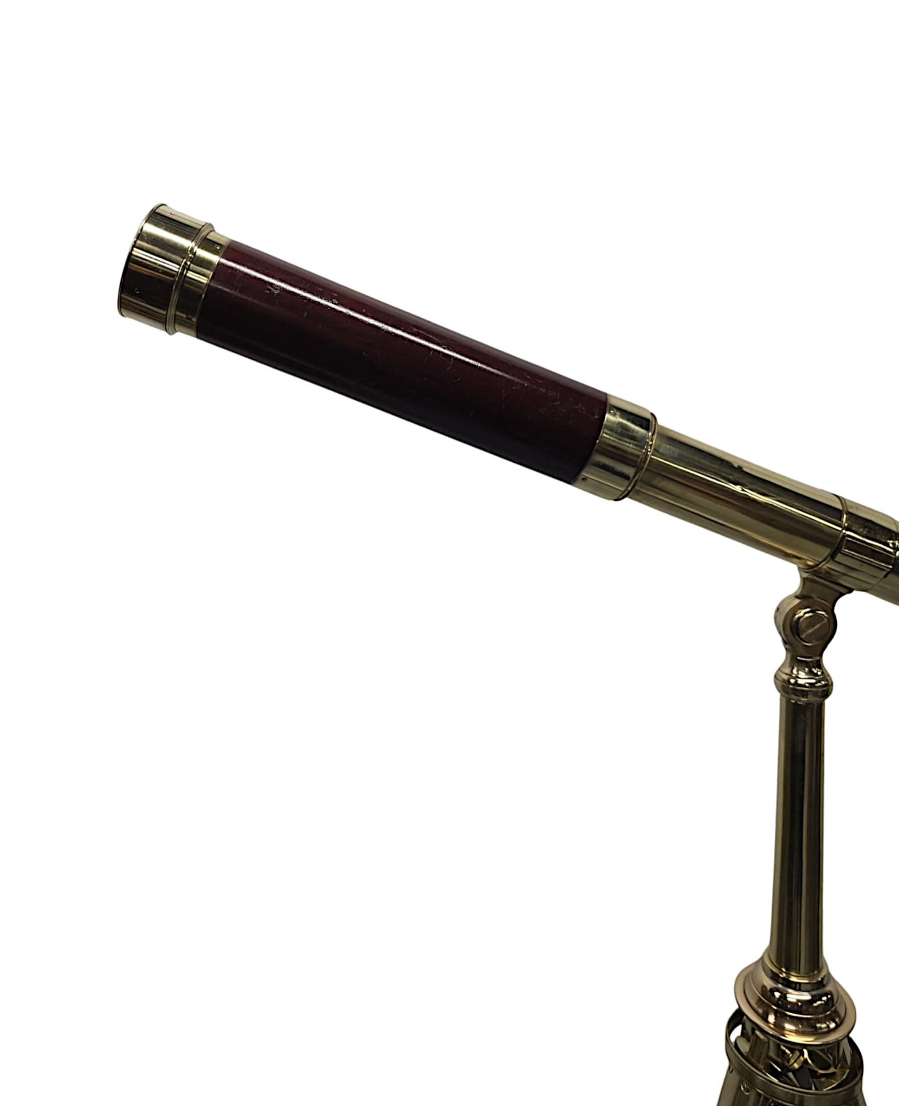 A Stunning 19th Century Brass Four Draw Telescope by Gardner of Glasgow en vente 2