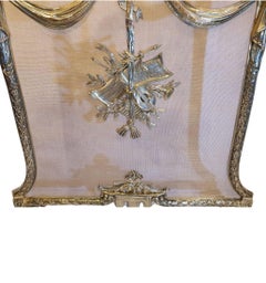 Stunning 19th Century Fully Restored Polished Brass Fire Screen