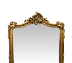 A Stunning 19. Jahrhundert Giltwood Halle oder Overmantel Spiegel