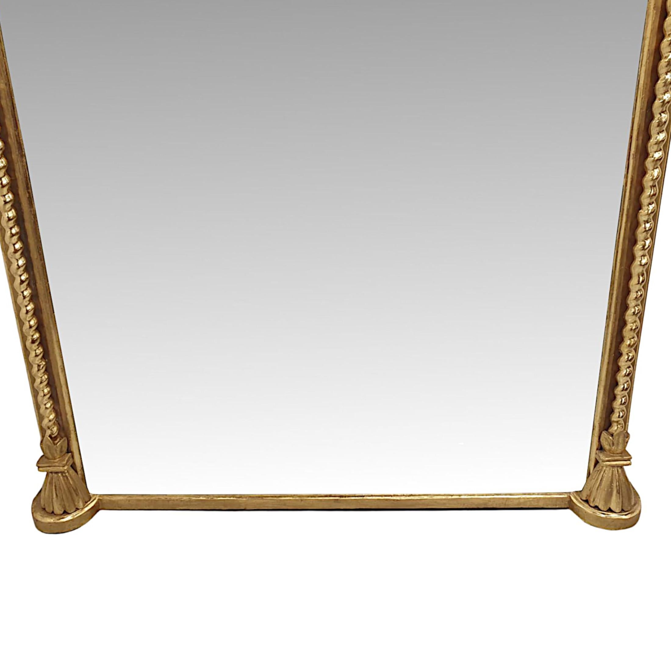 A Stunning 19th Century Giltwood Overmantle Mirror In Good Condition For Sale In Dublin, IE