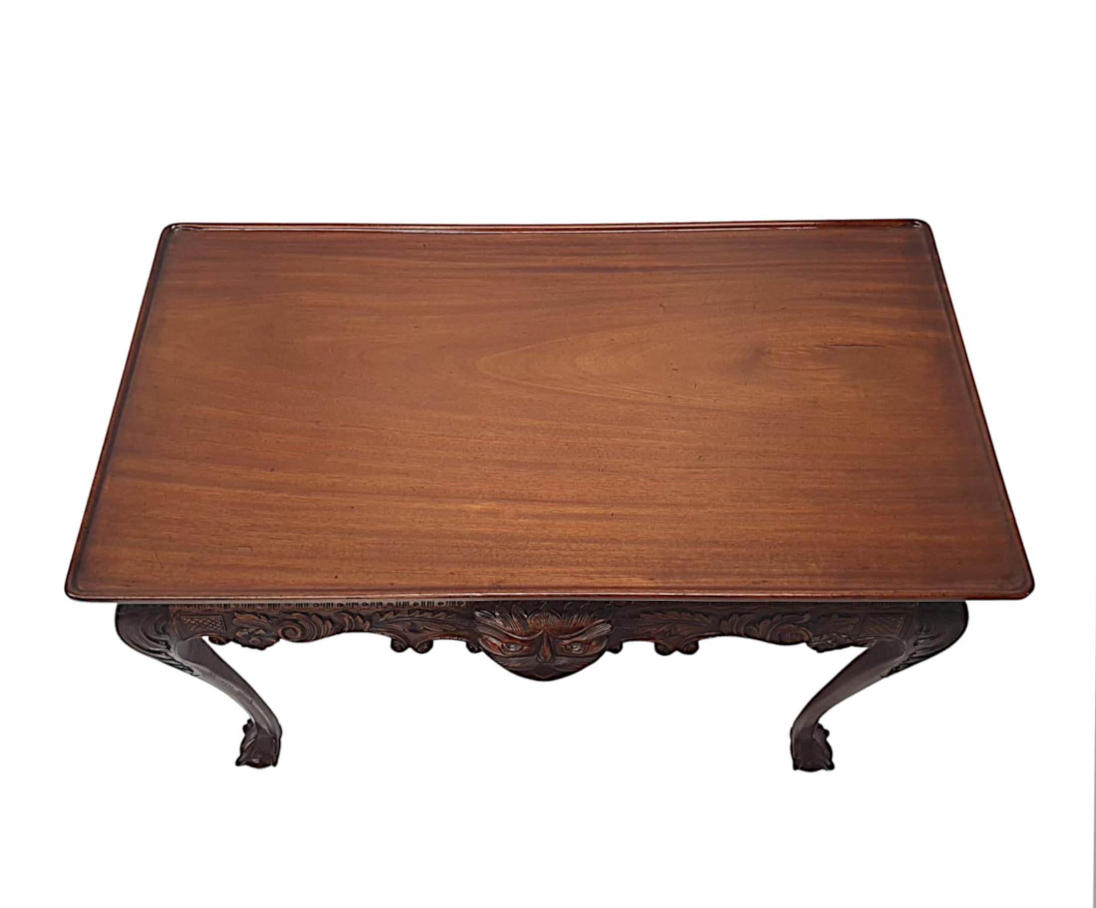 Mahogany Stunning 19th Century Irish Console Table For Sale