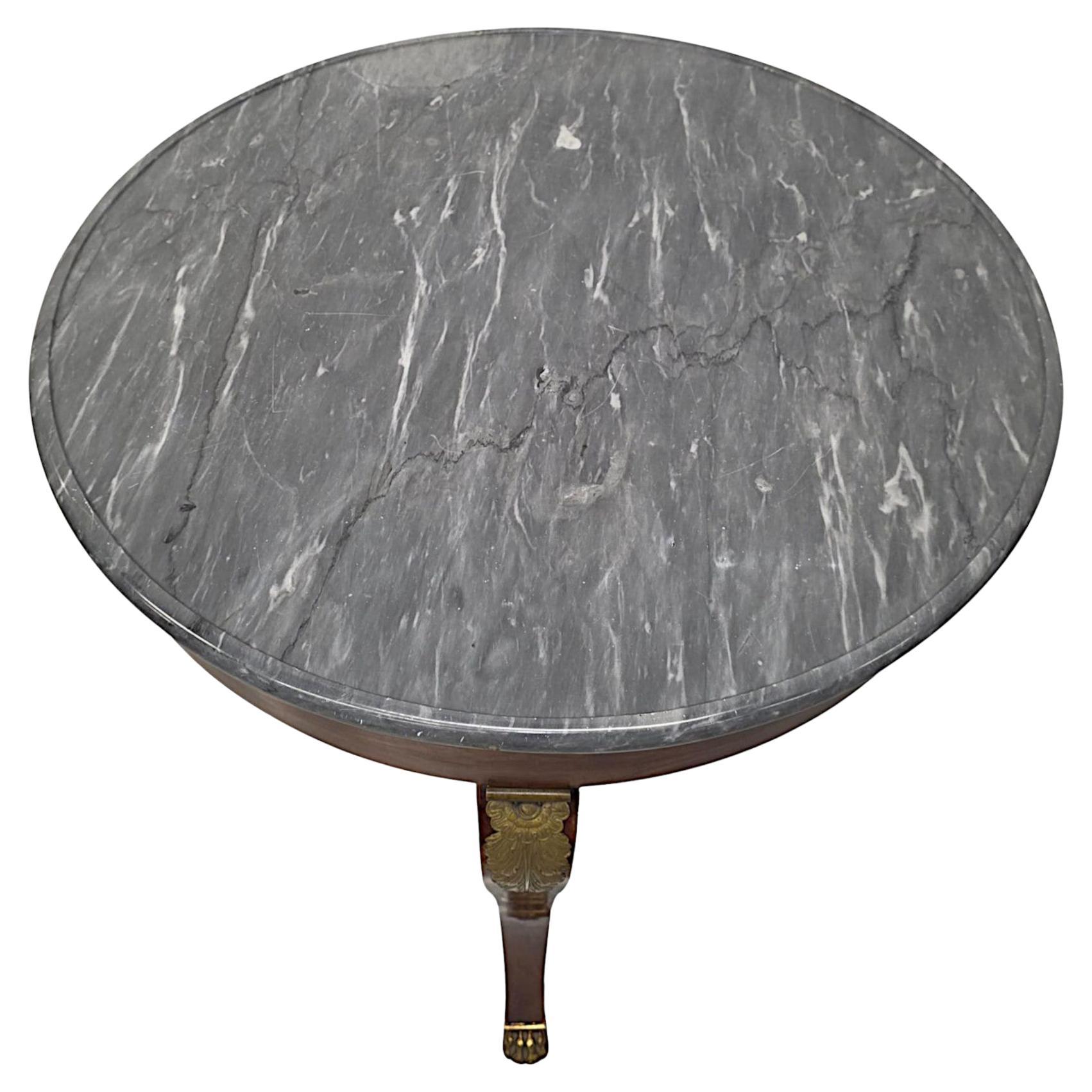 A Stunning 19th Century Marble Top Centre Table with Ormolu Mounts For Sale