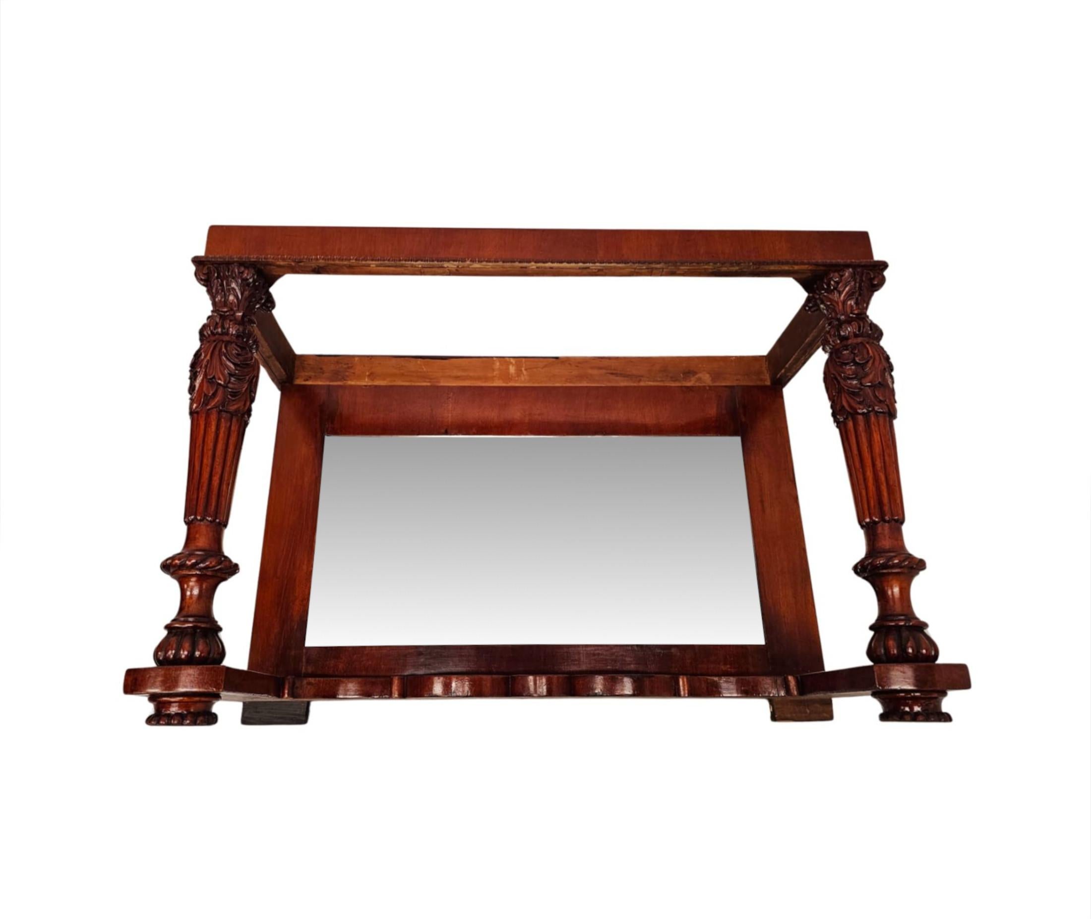 19th Century Marble Top Mirror Back Console Table For Sale 6