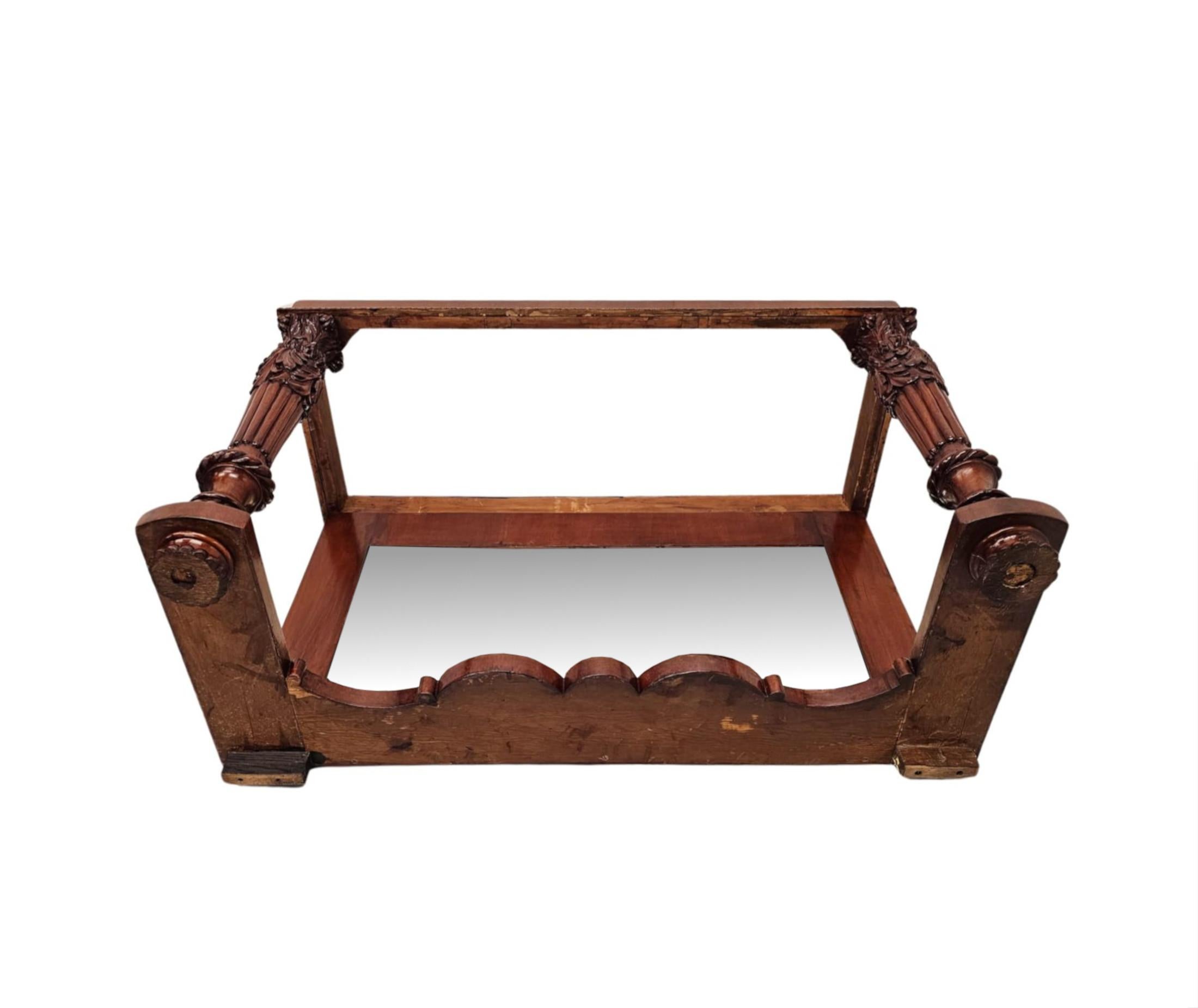 19th Century Marble Top Mirror Back Console Table For Sale 7