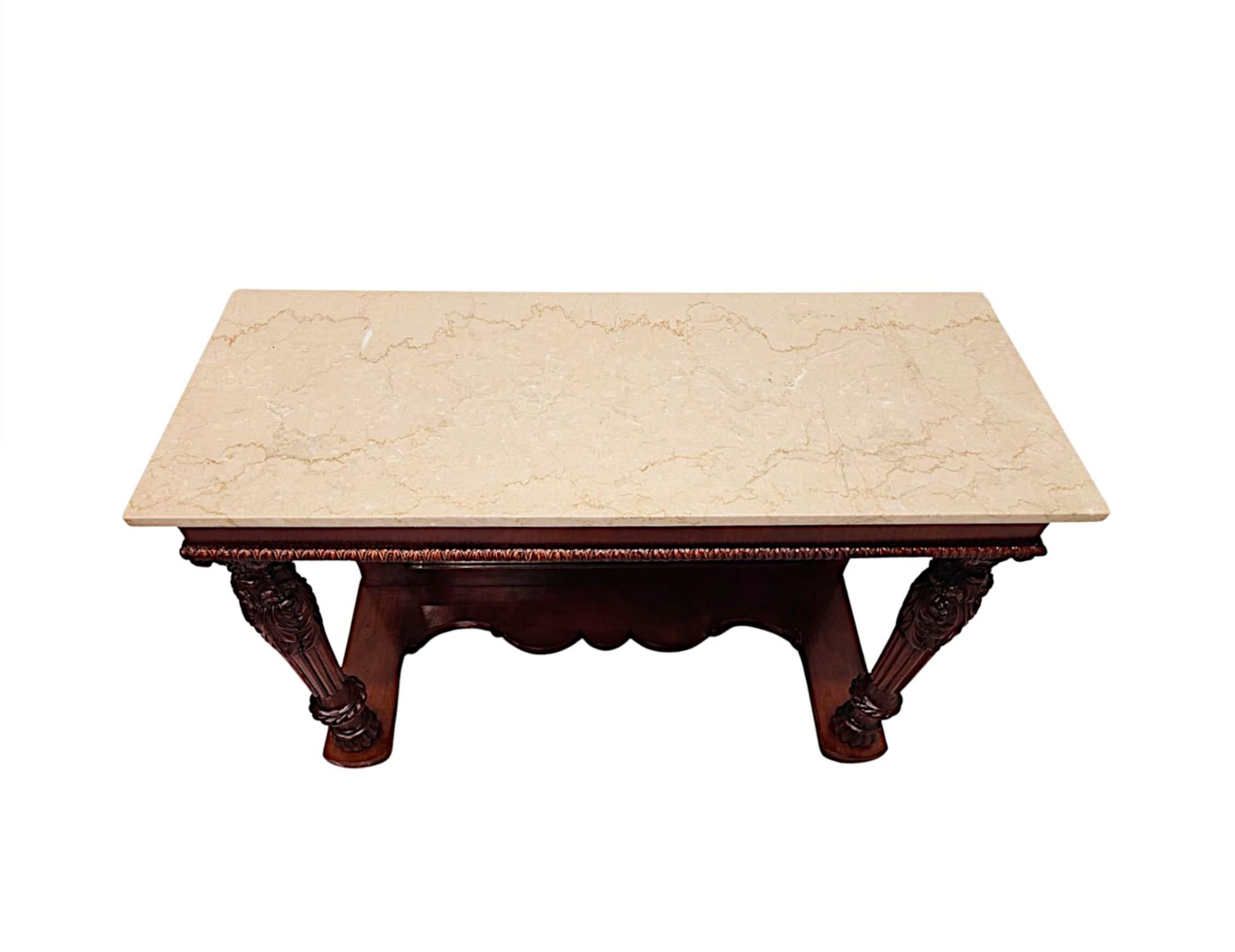 19th Century Marble Top Mirror Back Console Table For Sale 2