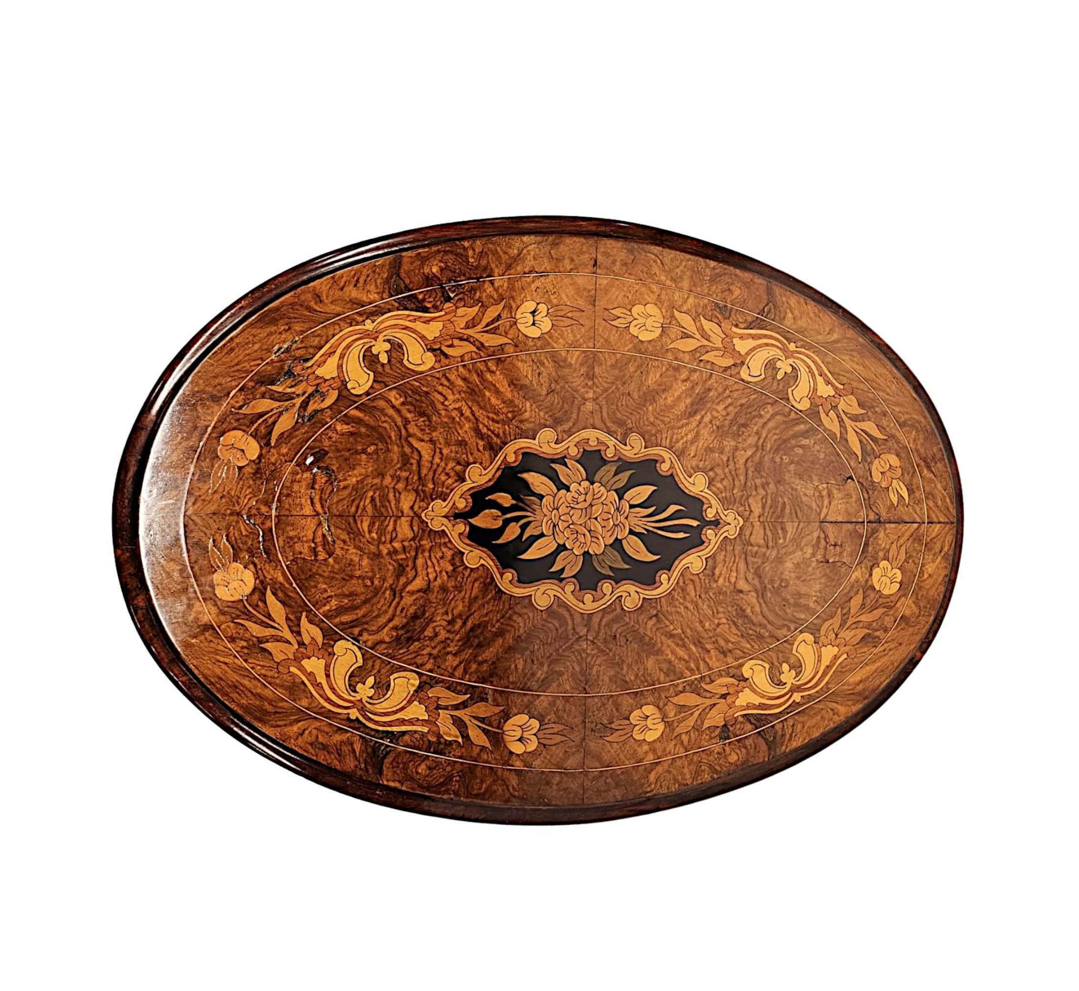 Mahogany 19th Century Marquetry Inlaid Flip Top Occasional or Lamp table For Sale