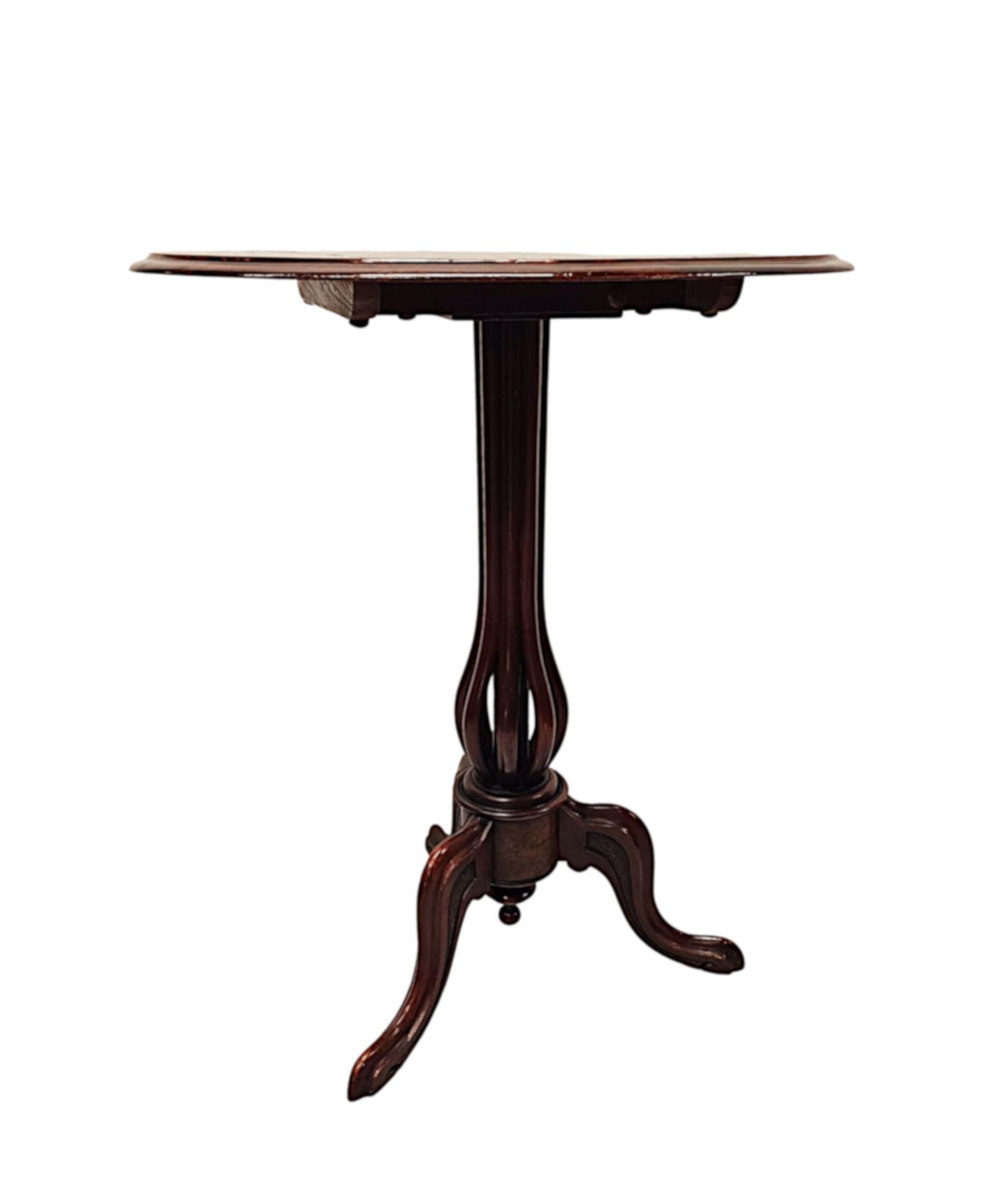 19th Century Marquetry Inlaid Flip Top Occasional or Lamp table For Sale 3