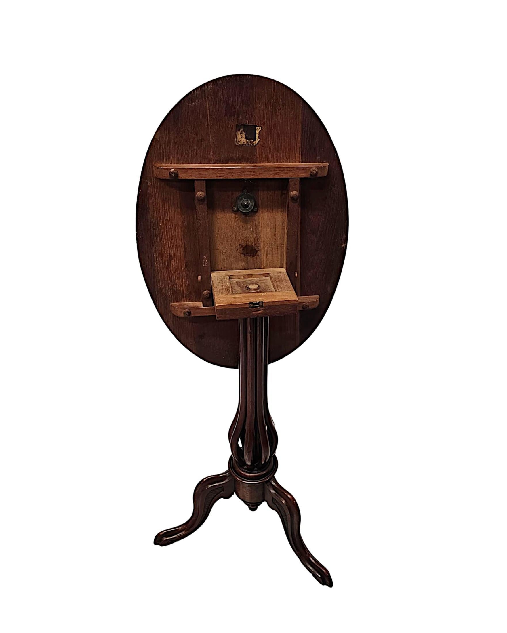 19th Century Marquetry Inlaid Flip Top Occasional or Lamp table For Sale 4