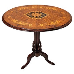 19th Century Marquetry Inlaid Flip Top Occasional or Lamp table