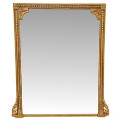 A Stunning 19th Century Rectangular Giltwood Overmantel Mirror