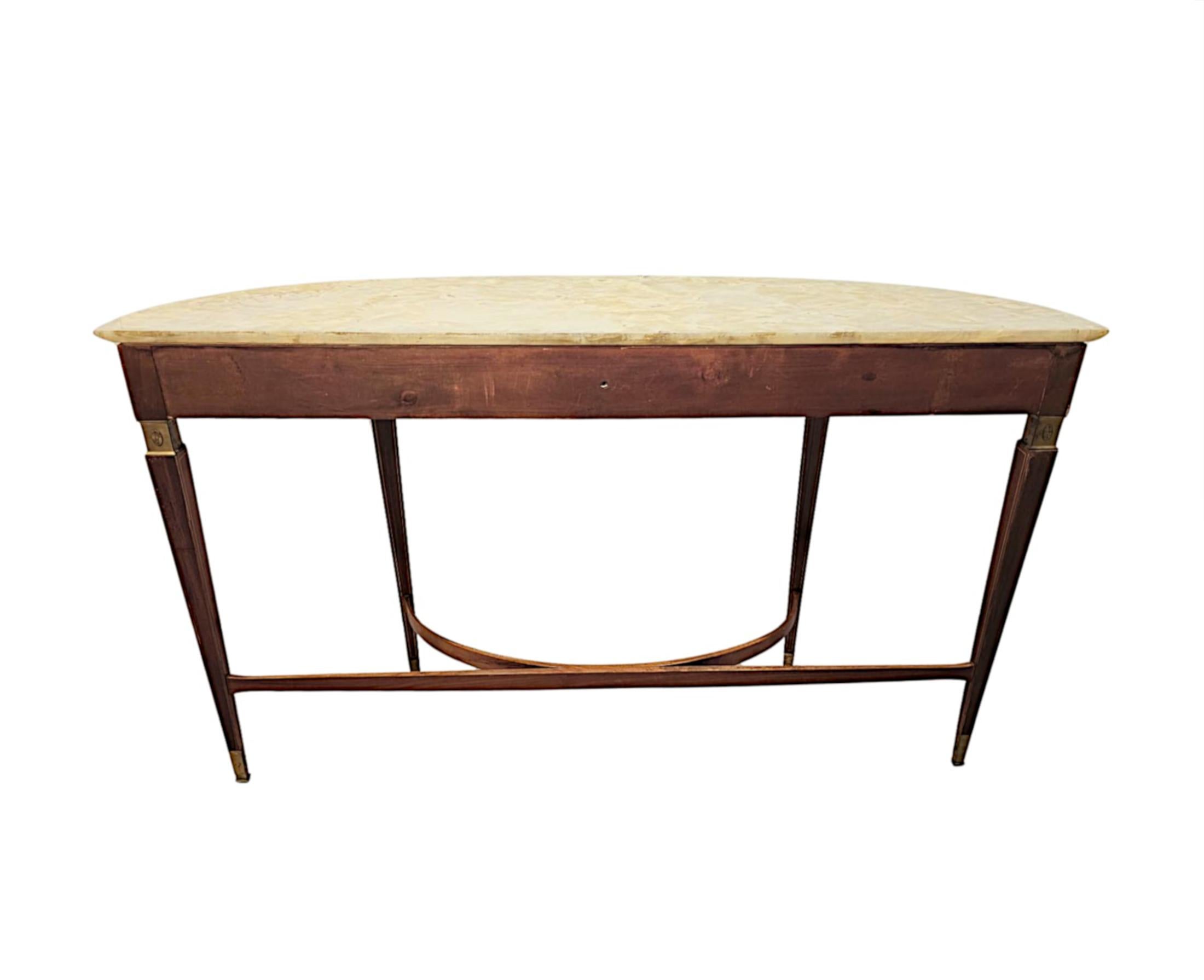 A Stunning 20th Century Inlaid Console Table with Onyx Top For Sale 3