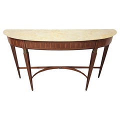 A Stunning 20th Century Inlaid Console Table with Onyx Top