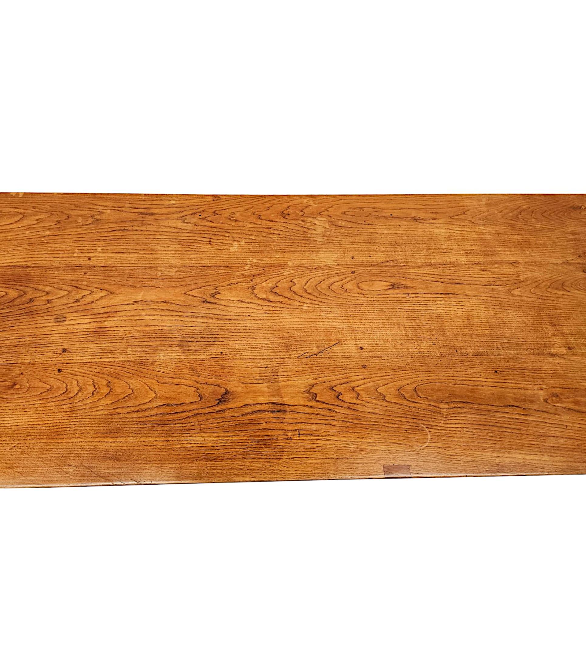 Superbe et grande table à manger de réfectoire en chêne massif du 19e siècle Bon état - En vente à Dublin, IE