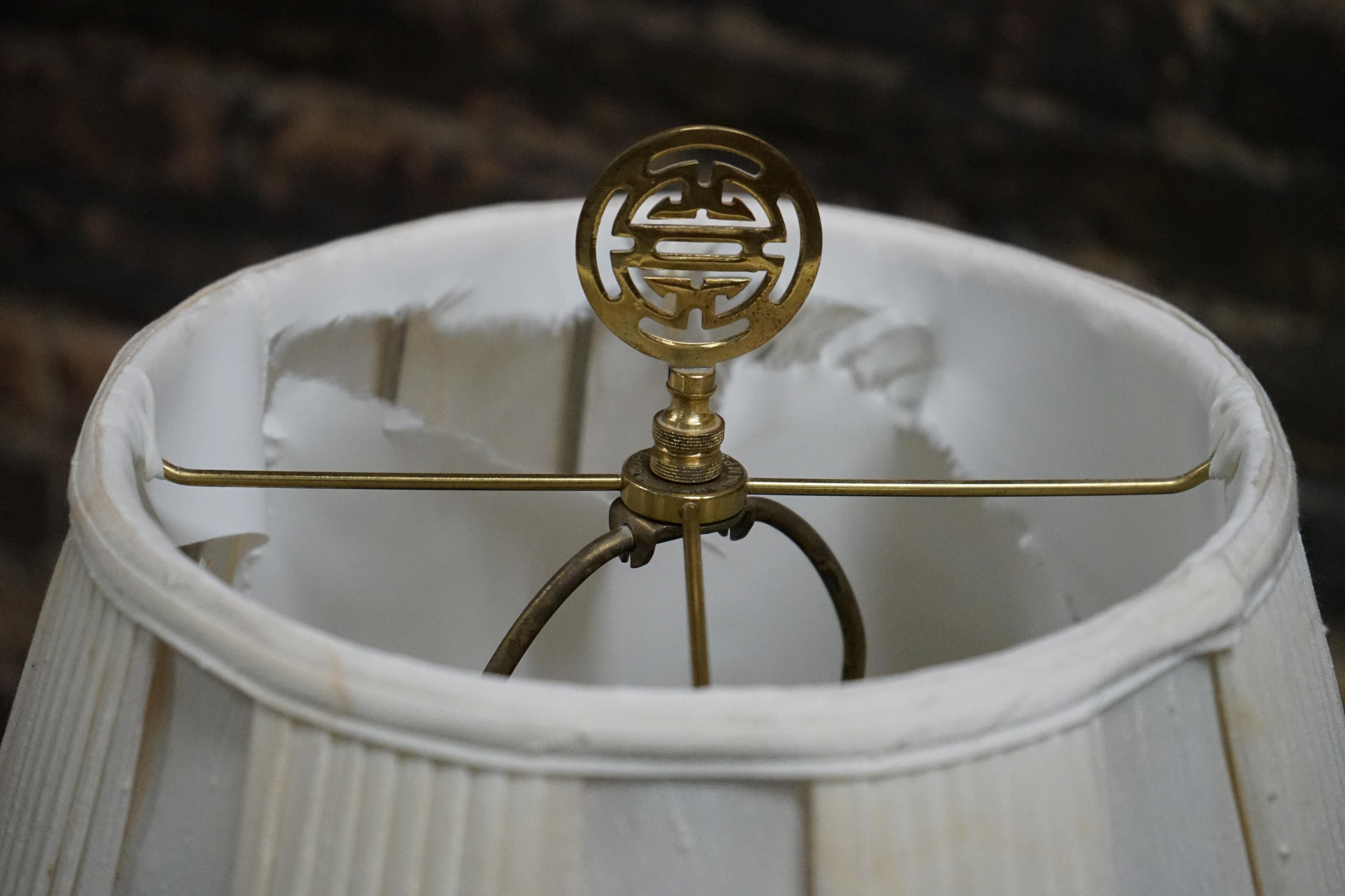 Ceramic A Stunning Blue and White Ginger Jar Lamp with Dragon Motif by Frederick Cooper For Sale