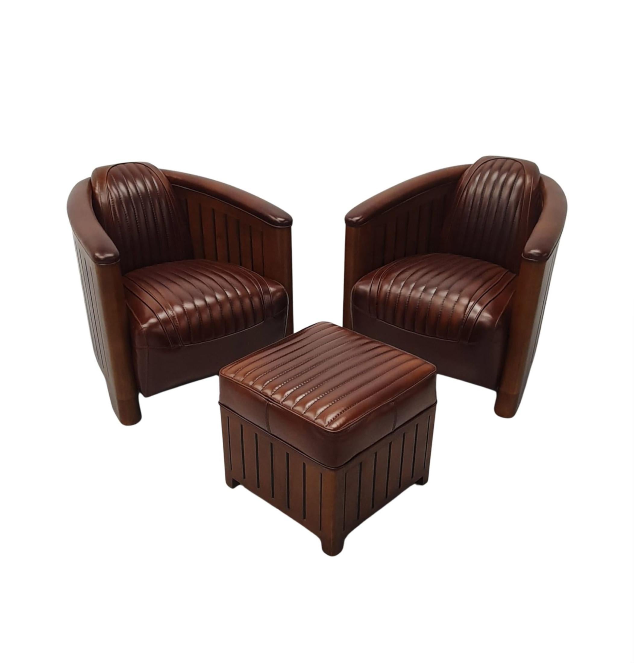 French A Stunning Club Armchair in the Art Deco Style