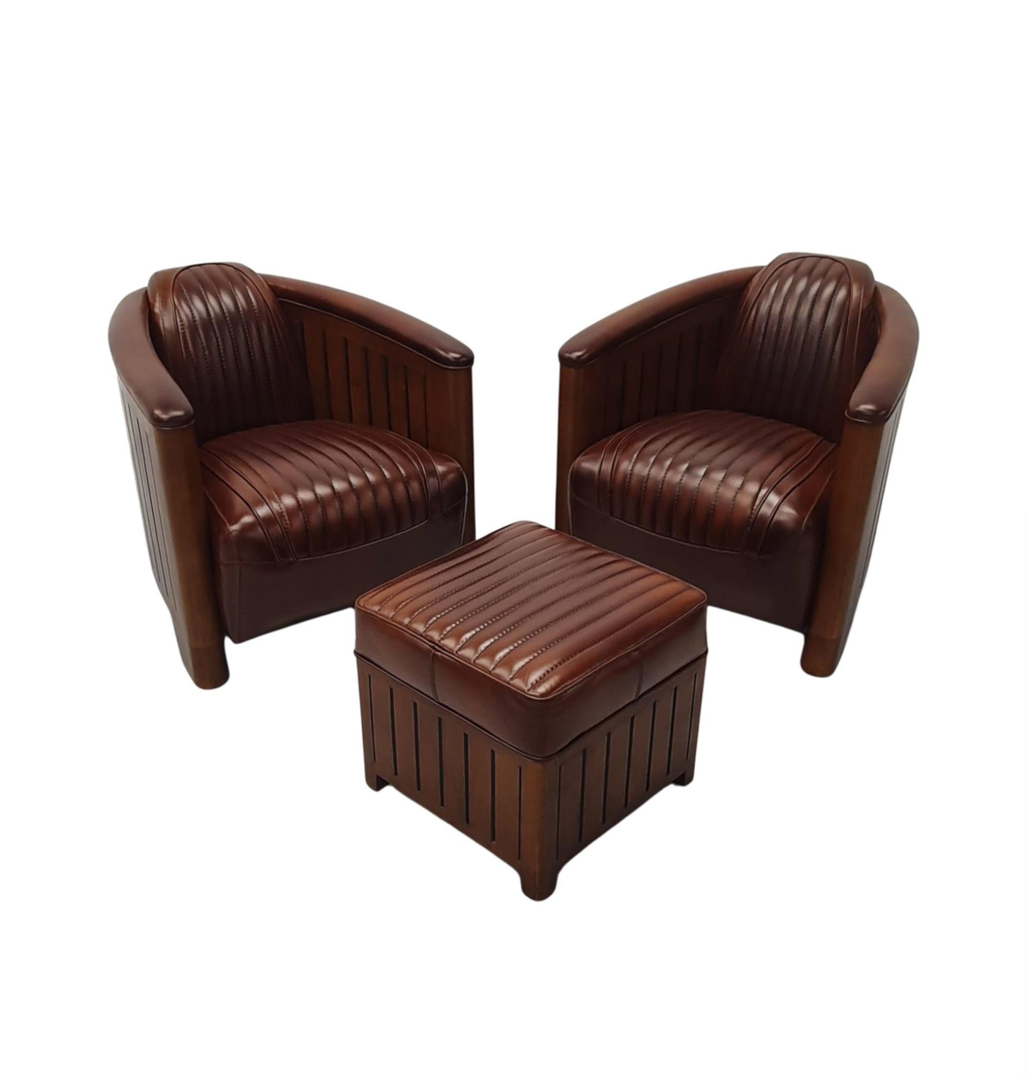 French A Stunning Club Armchair in the Art Deco Style For Sale