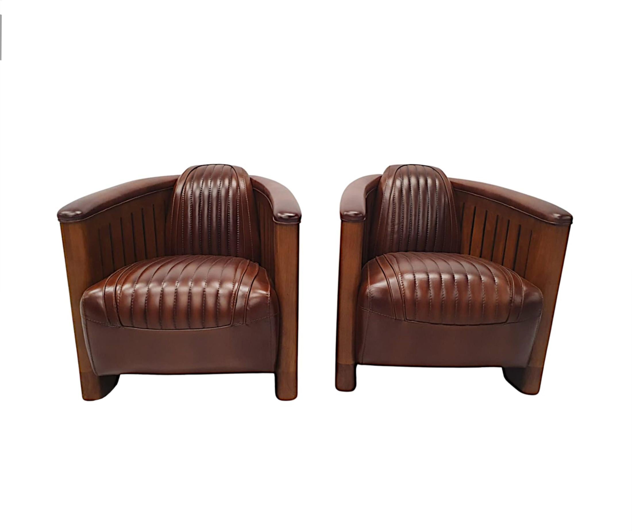 A Stunning Club Armchair in the Art Deco Style In New Condition For Sale In Dublin, IE
