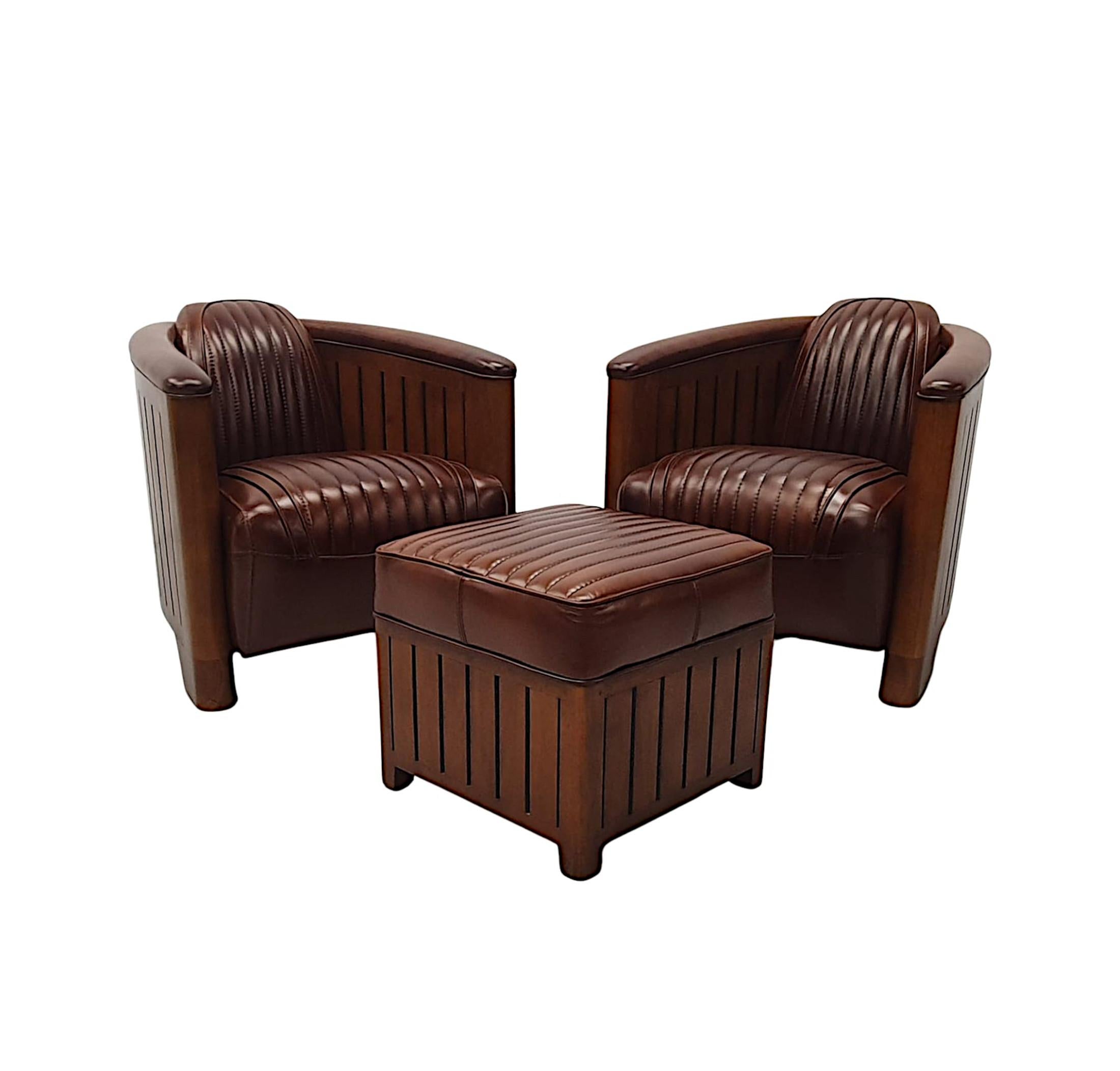Contemporary A Stunning Club Armchair in the Art Deco Style